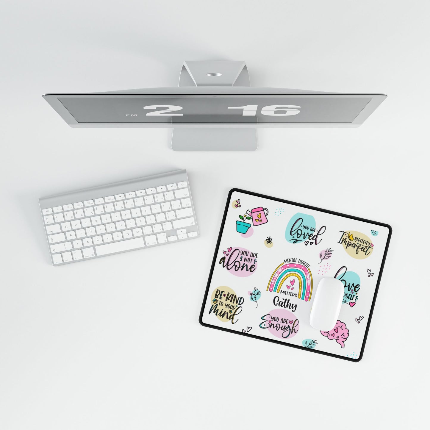 Be Kind to yourself affirmations -Customisable Mouse Pad (Rectangle)