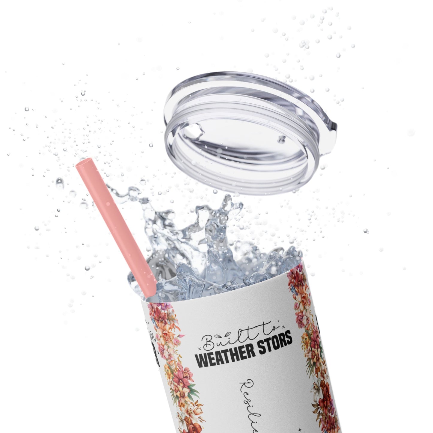 Built for Greatness -Affirmation Art Skinny Tumbler - 20oz with Straw