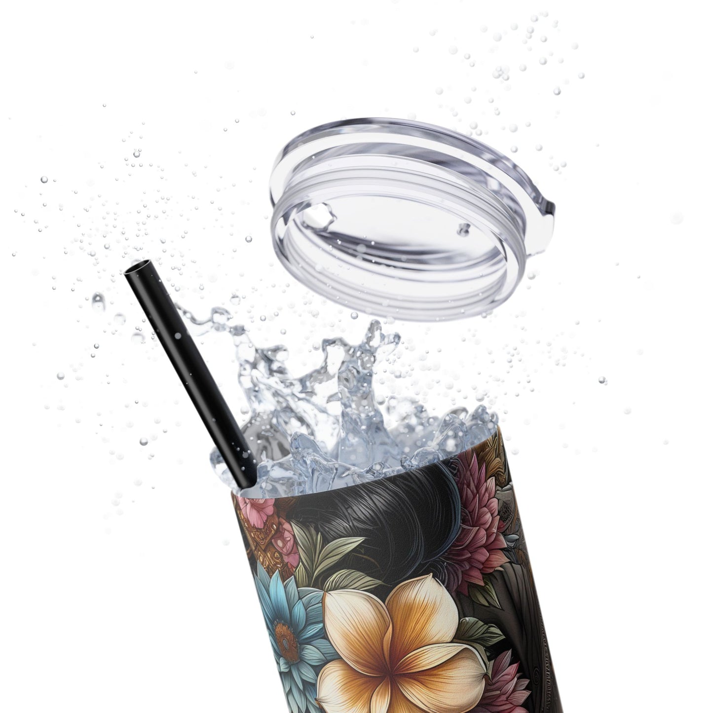 Im freeing myself from doubt and fear-Affirmation Art Skinny Tumbler - 20oz with Straw