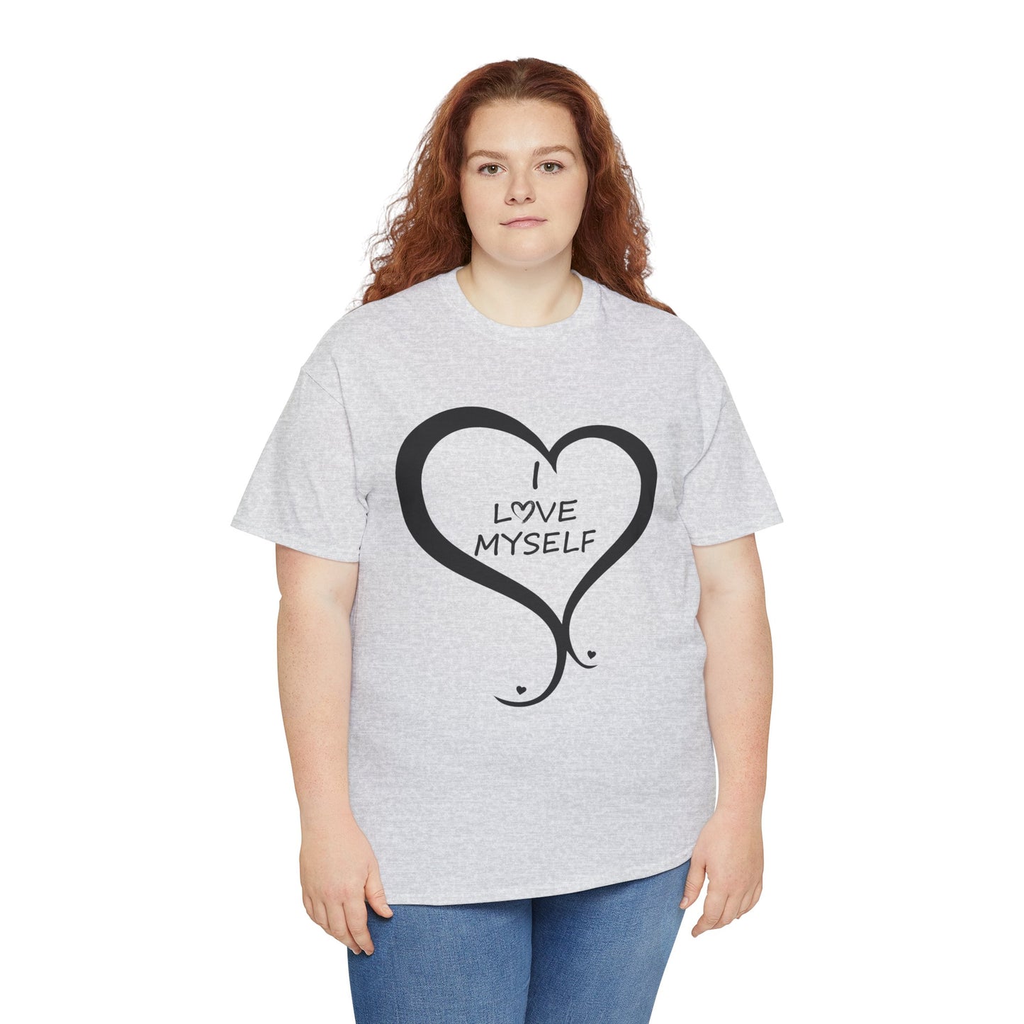 Inspirational Unisex Heavy Cotton Tee - 'I Love Myself'