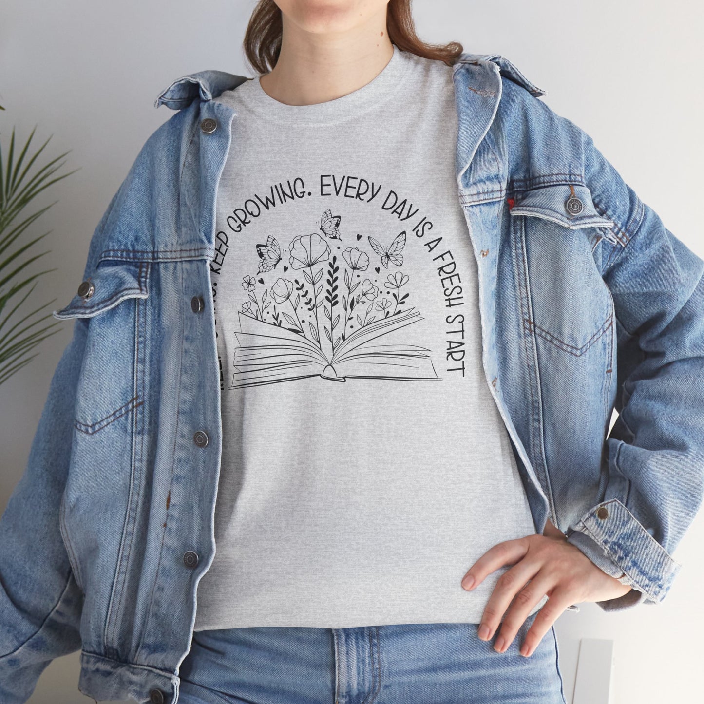 Keep going Keep growing Heavy Cotton Tee