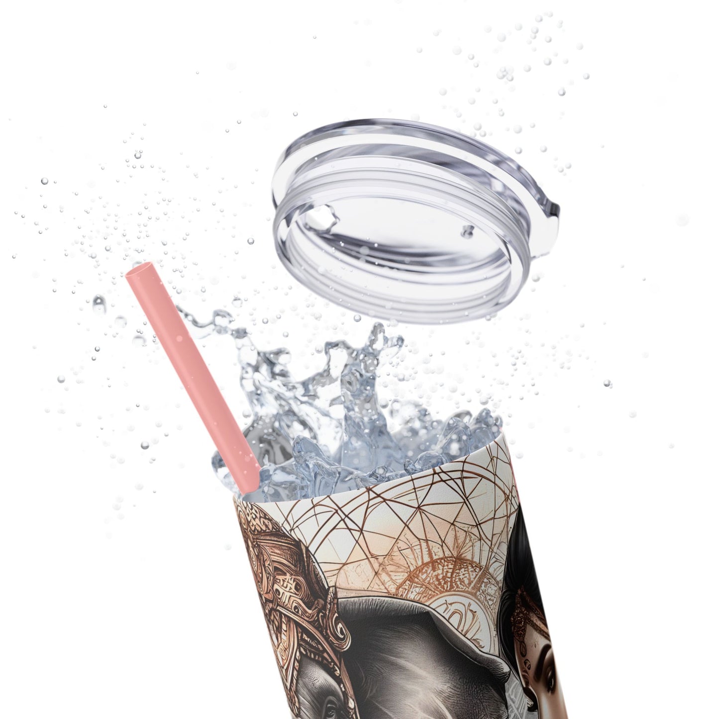 Where your heart is -Affirmation Art Skinny Tumbler - 20oz with Straw