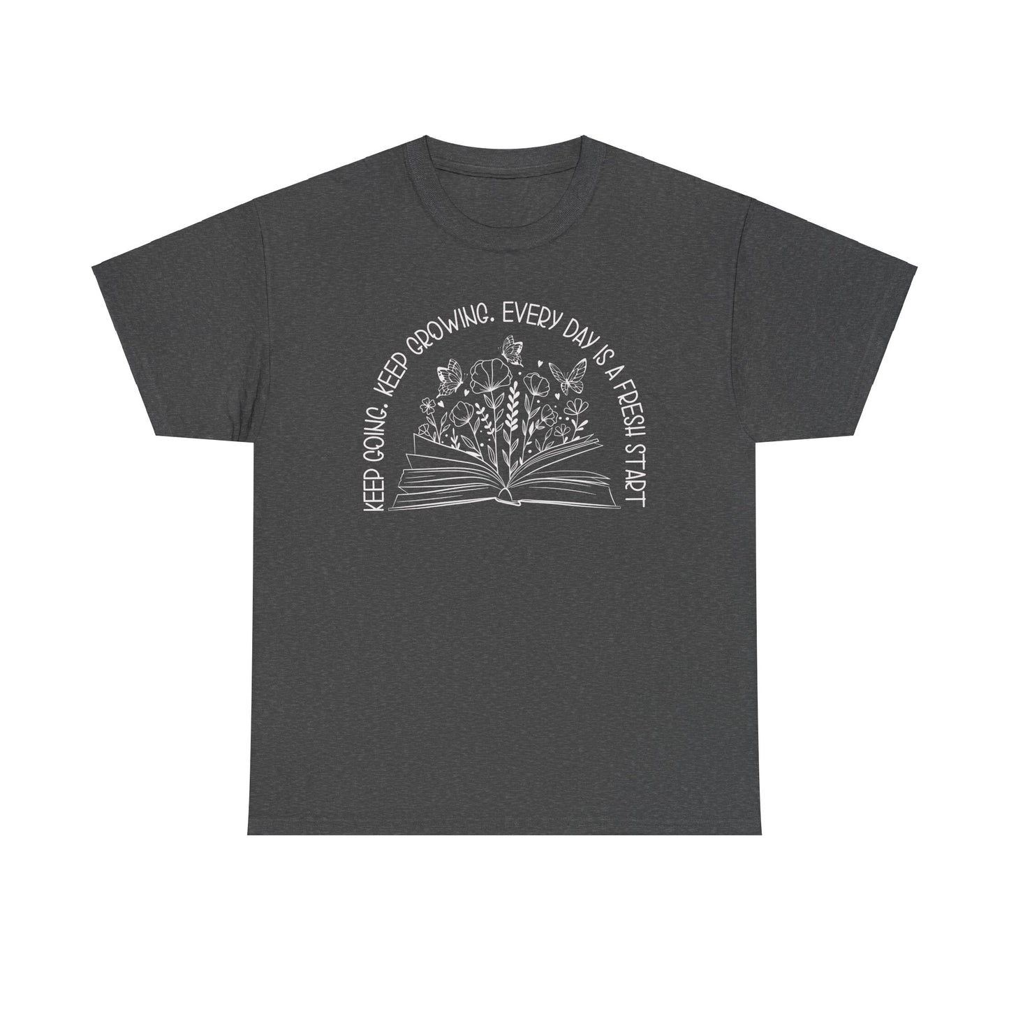 Keep going Keep growing Heavy Cotton Tee