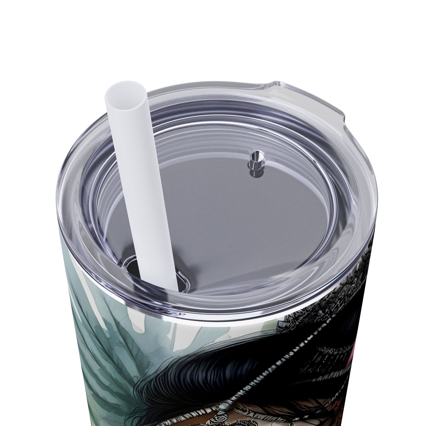 Healing is within your reach-Affirmation Art Skinny Tumbler - 20oz with Straw, Inspirational Quote
