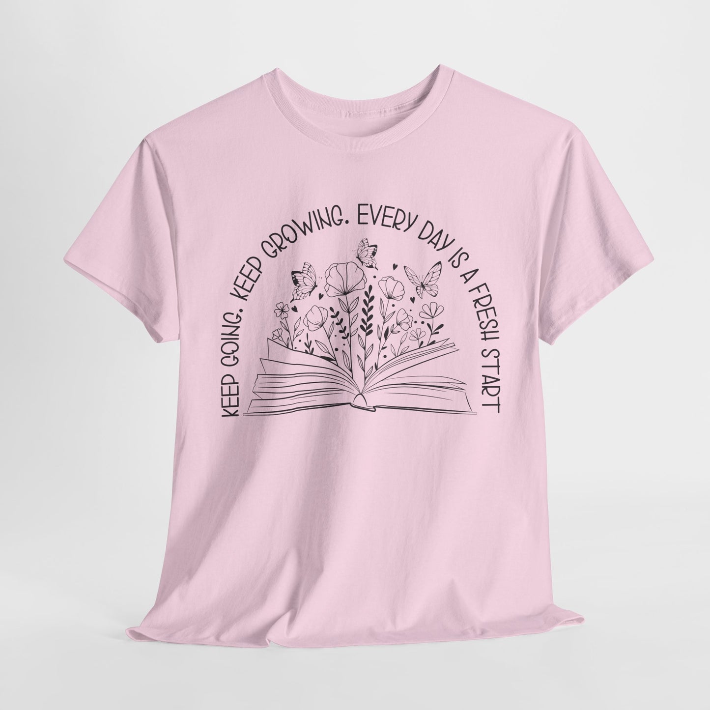 Keep going Keep growing Heavy Cotton Tee