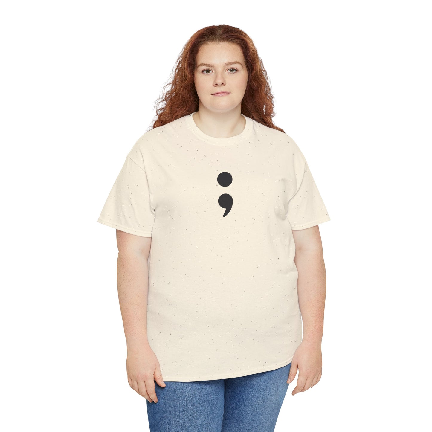 Semi Colon-Suicide Prevention Awareness-Heavy Cotton Tee