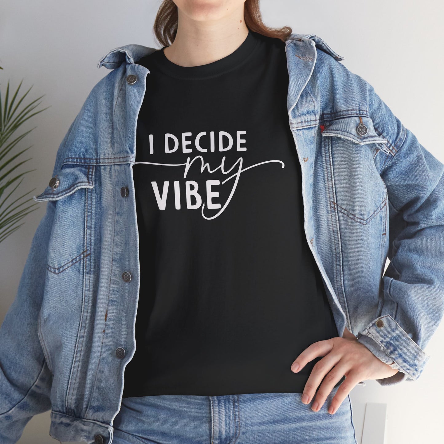 I Decide my vibe Unisex Heavy Cotton Tee