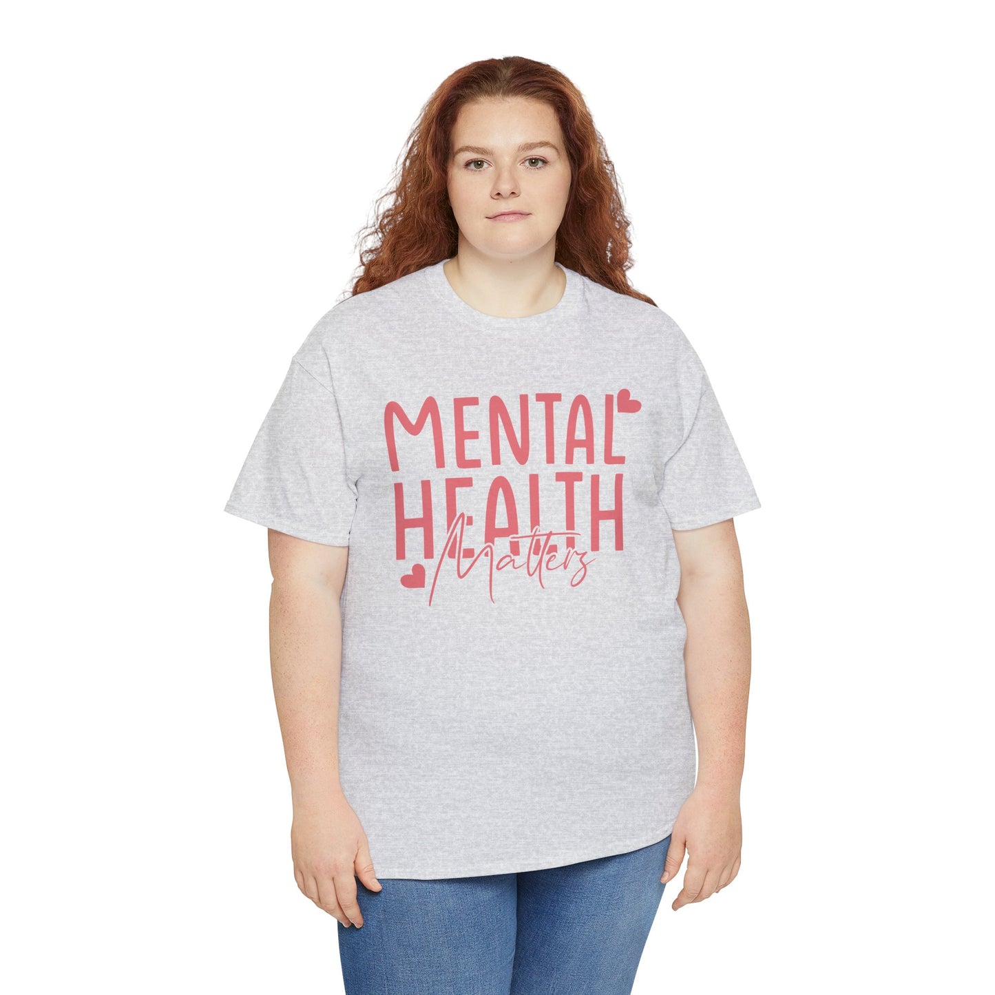 Mental Health Matters-Heart-Heavy Cotton Tee