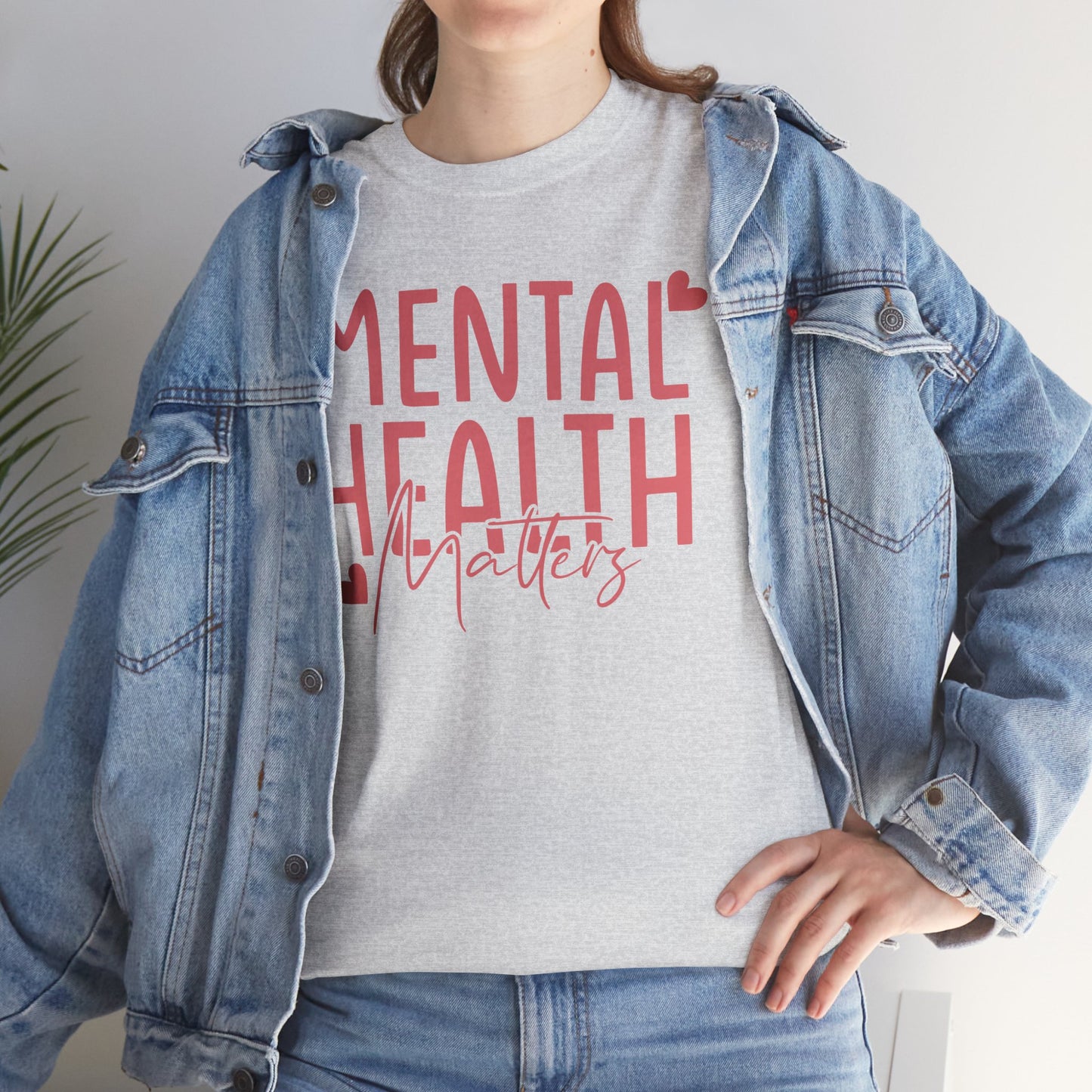 Mental Health Matters-Heart-Heavy Cotton Tee