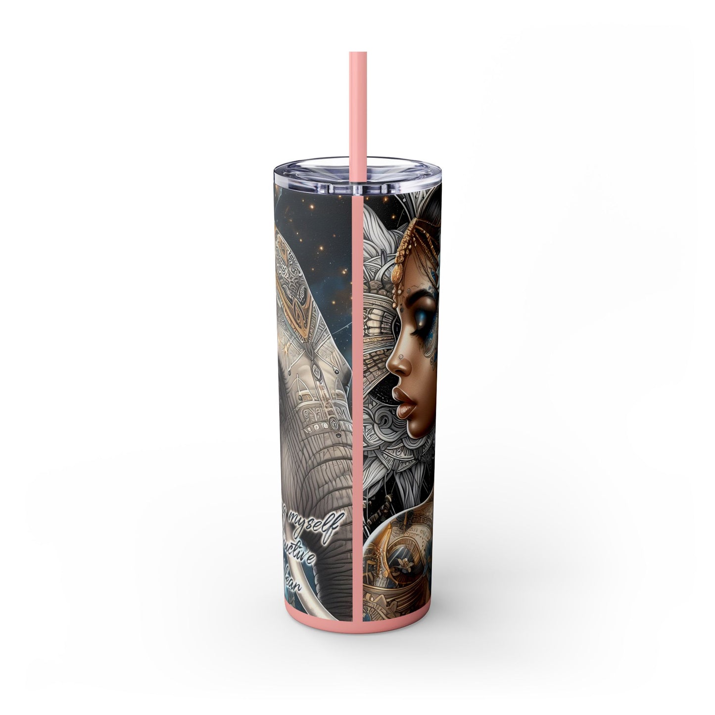 Im freeing myself from doubt and fear-Affirmation Art Skinny Tumbler - 20oz with Straw