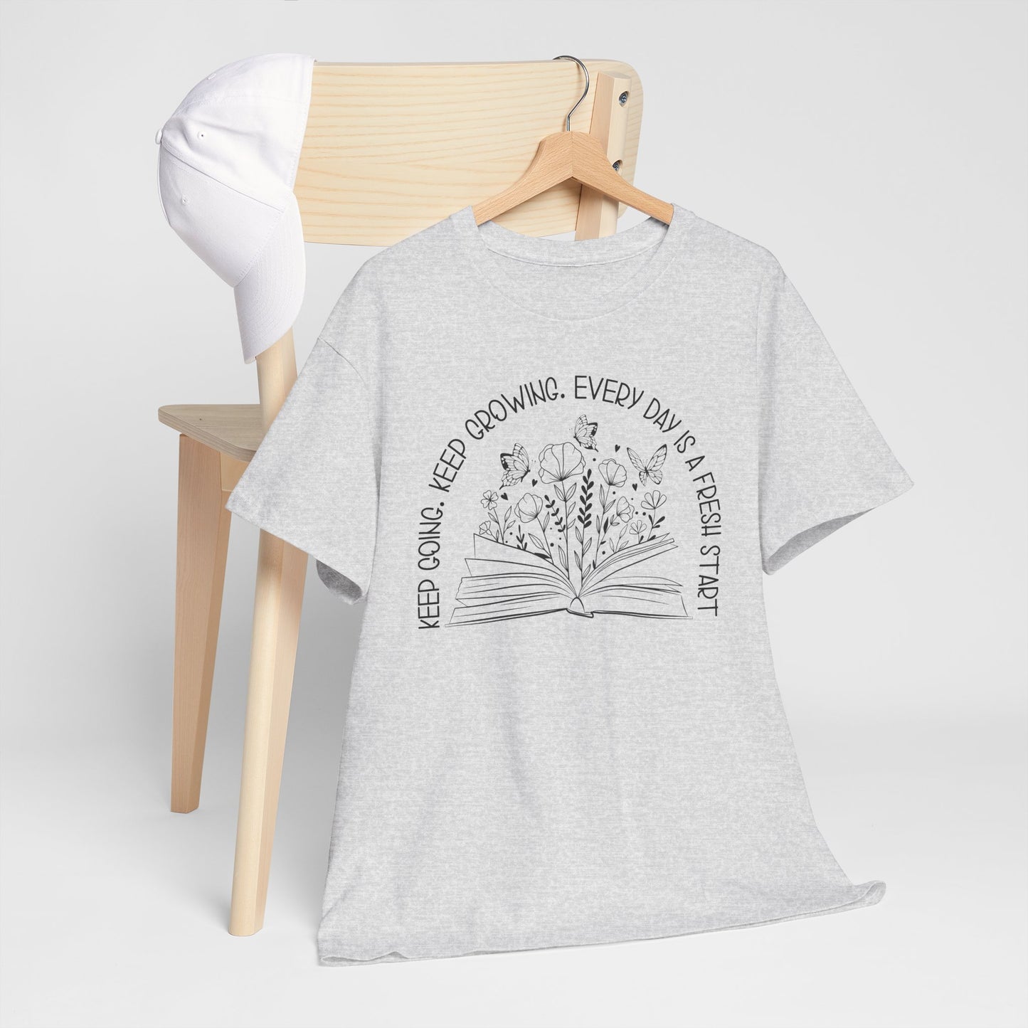 Keep going Keep growing Heavy Cotton Tee