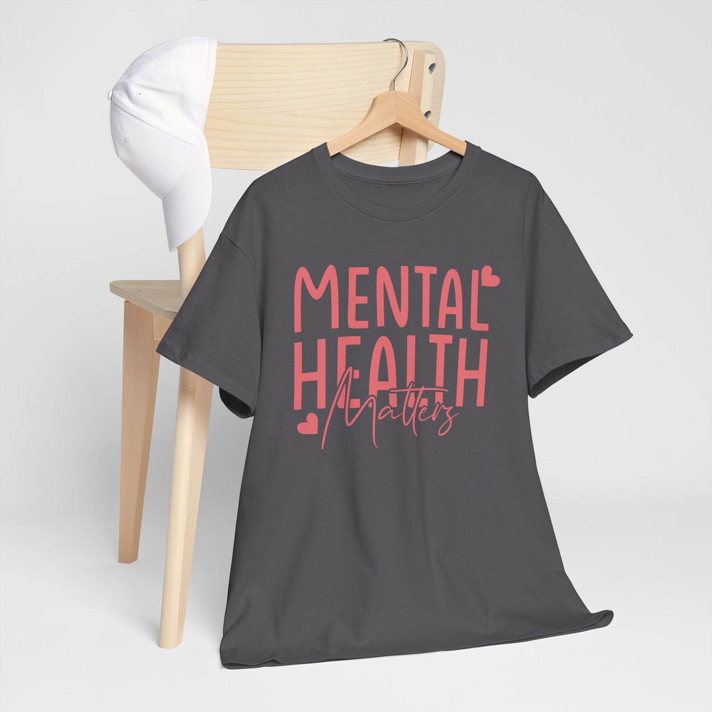 Mental Health Matters-Heart-Heavy Cotton Tee