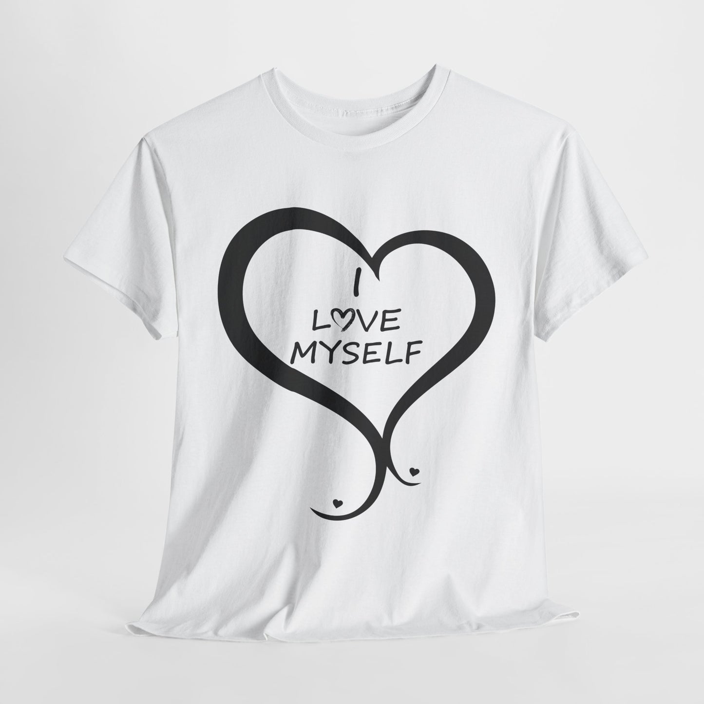 Inspirational Unisex Heavy Cotton Tee - 'I Love Myself'