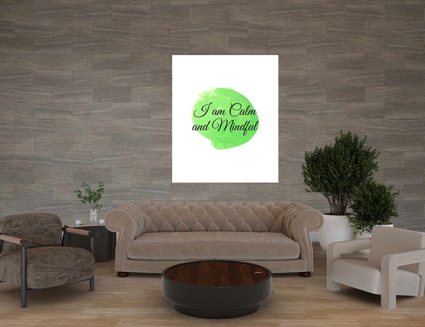 "I Am Calm and Mindful" Poster – Embrace Serenity