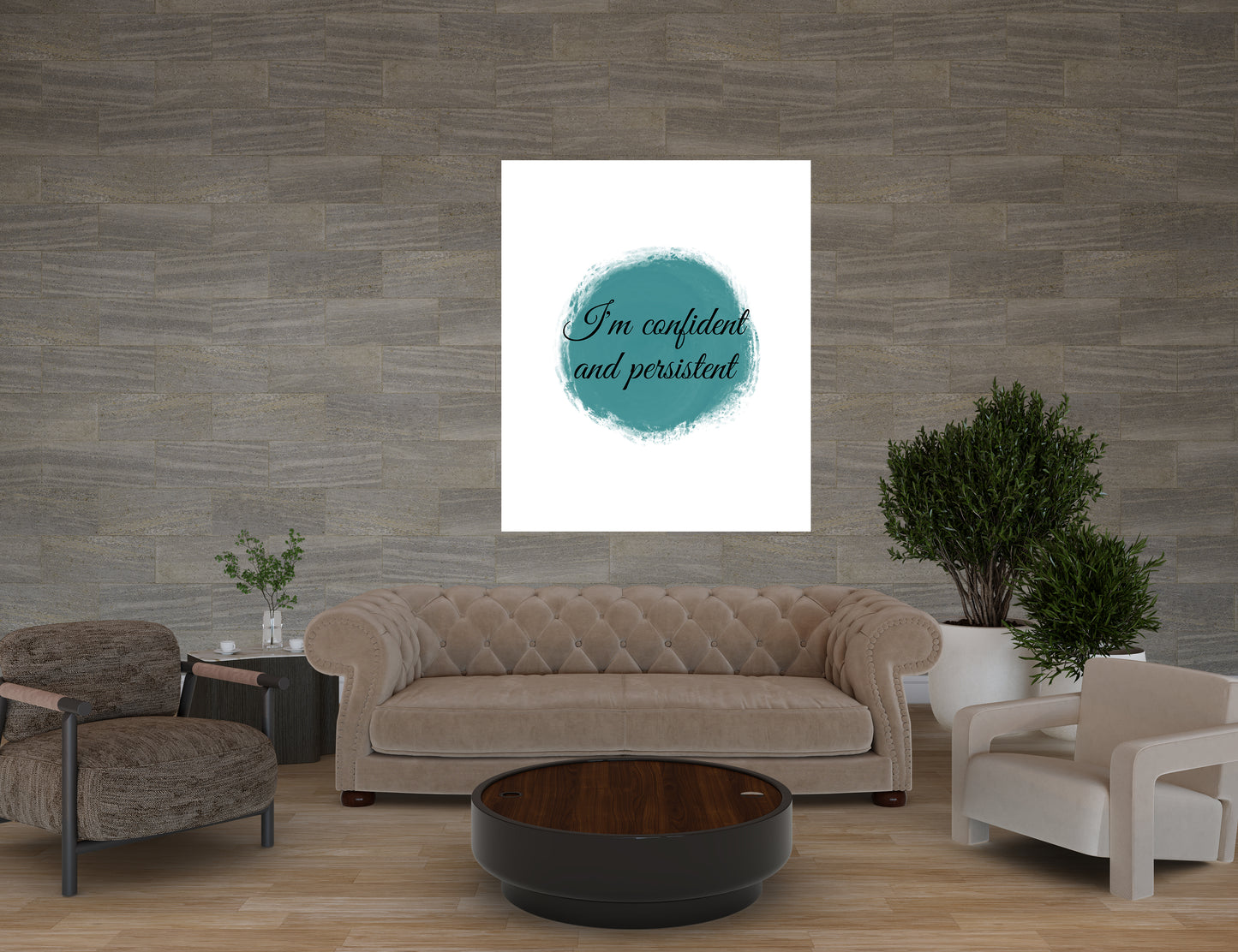 "I’m Confident and Persistent" Posters – Empower Your Space
