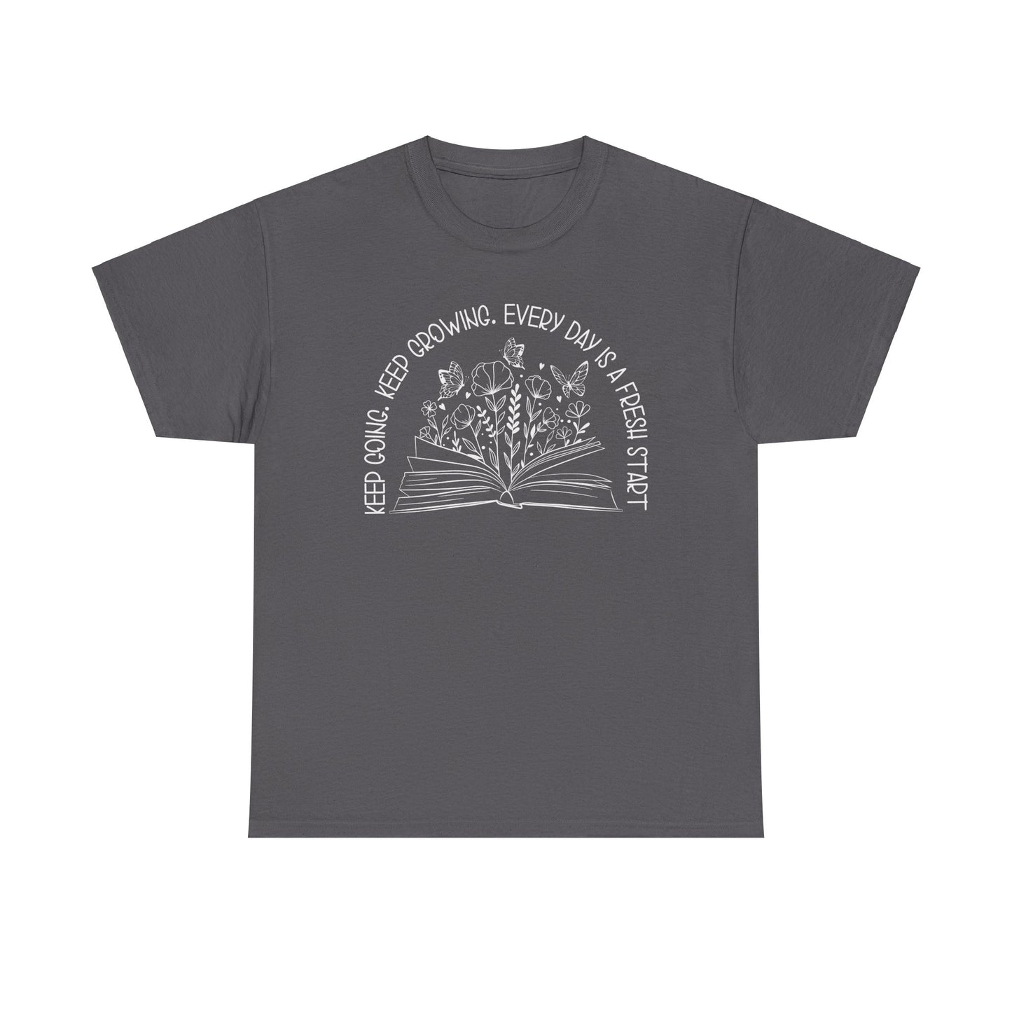 Keep going Keep growing Heavy Cotton Tee