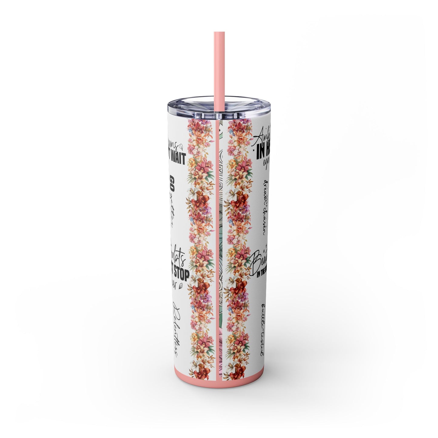 Built for Greatness -Affirmation Art Skinny Tumbler - 20oz with Straw
