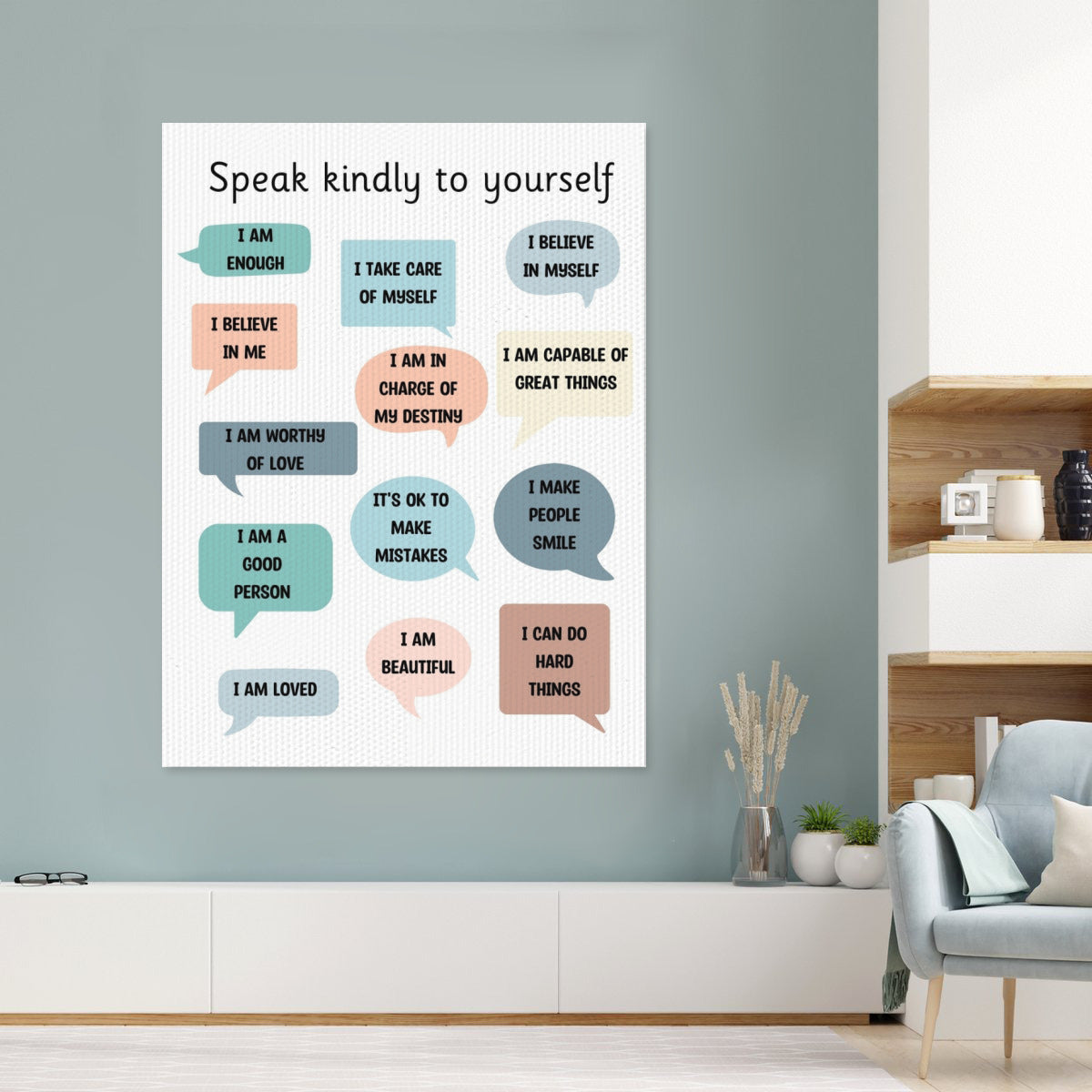 Speak Kindly to Yourself Poster – Embrace Self-Compassion