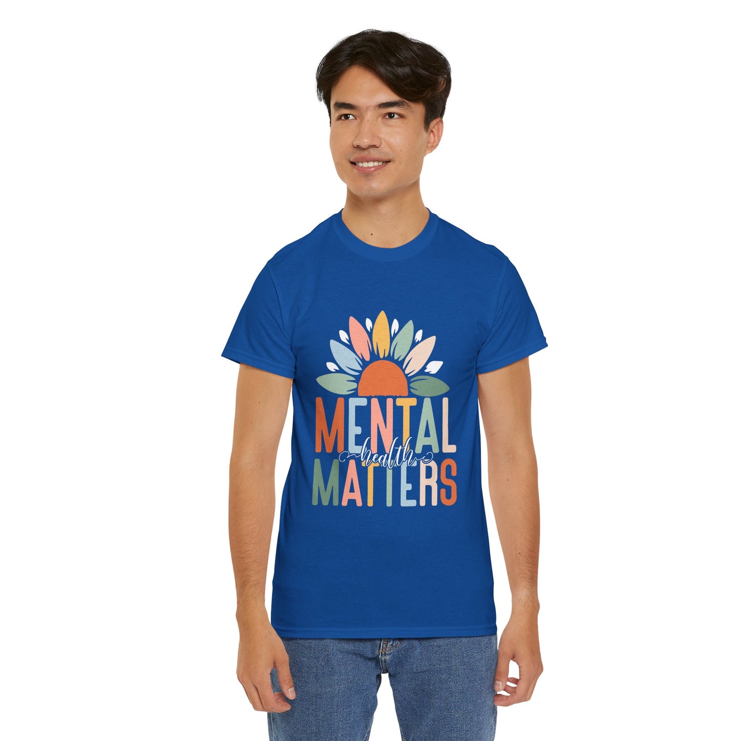 Mental Health Matters-Sunflower Design-Heavy Cotton Tee