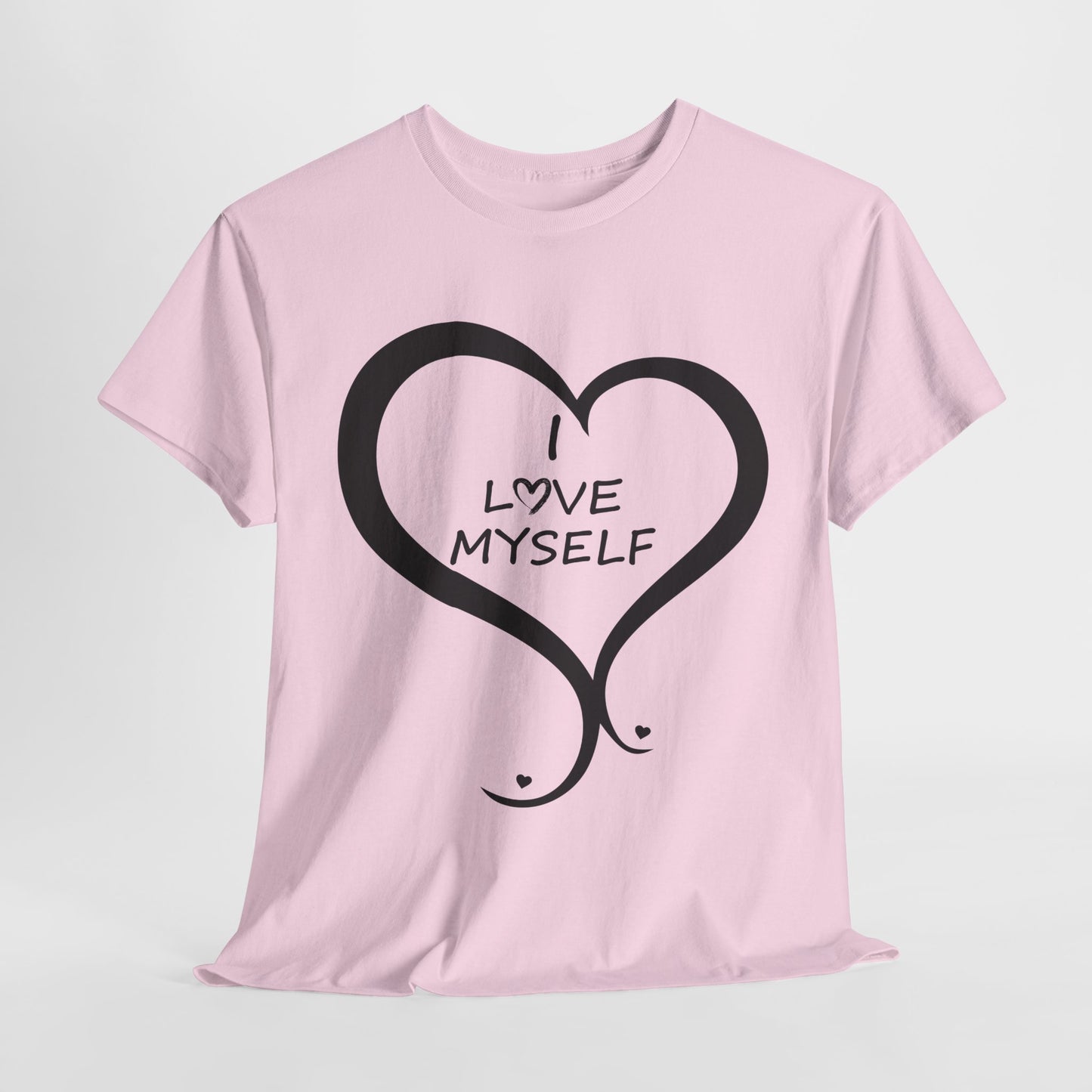 Inspirational Unisex Heavy Cotton Tee - 'I Love Myself'