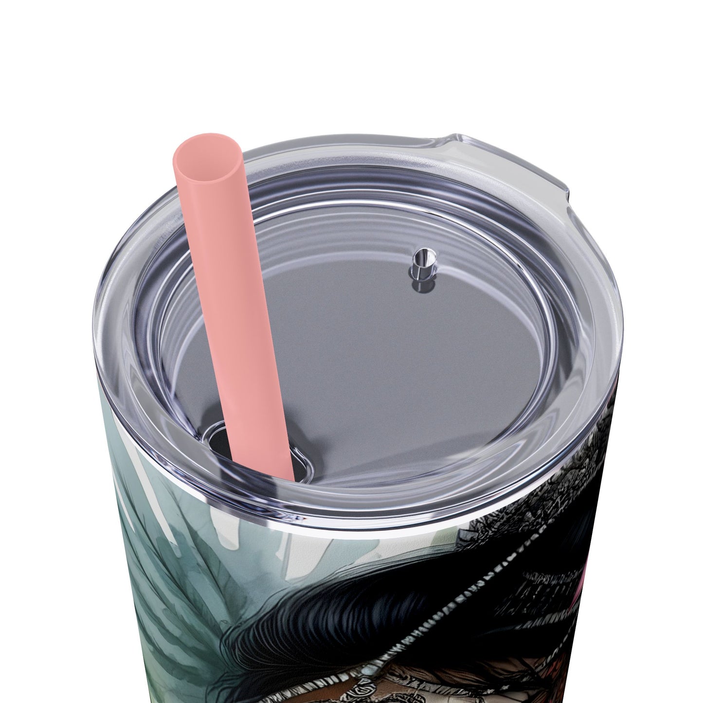 Healing is within your reach-Affirmation Art Skinny Tumbler - 20oz with Straw, Inspirational Quote