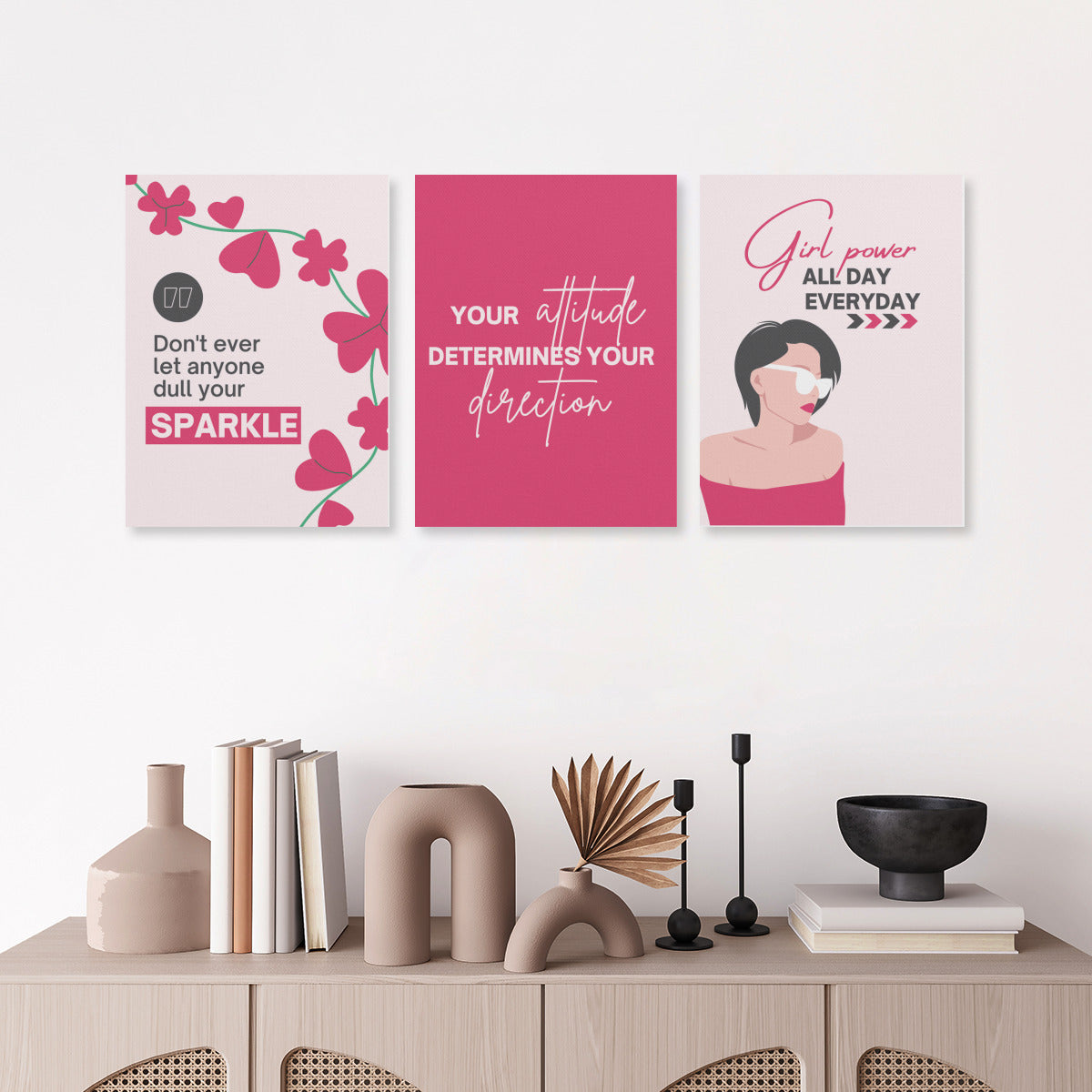 "Girl Power" Attitude Posters – Set of 3 – Empower & Inspire