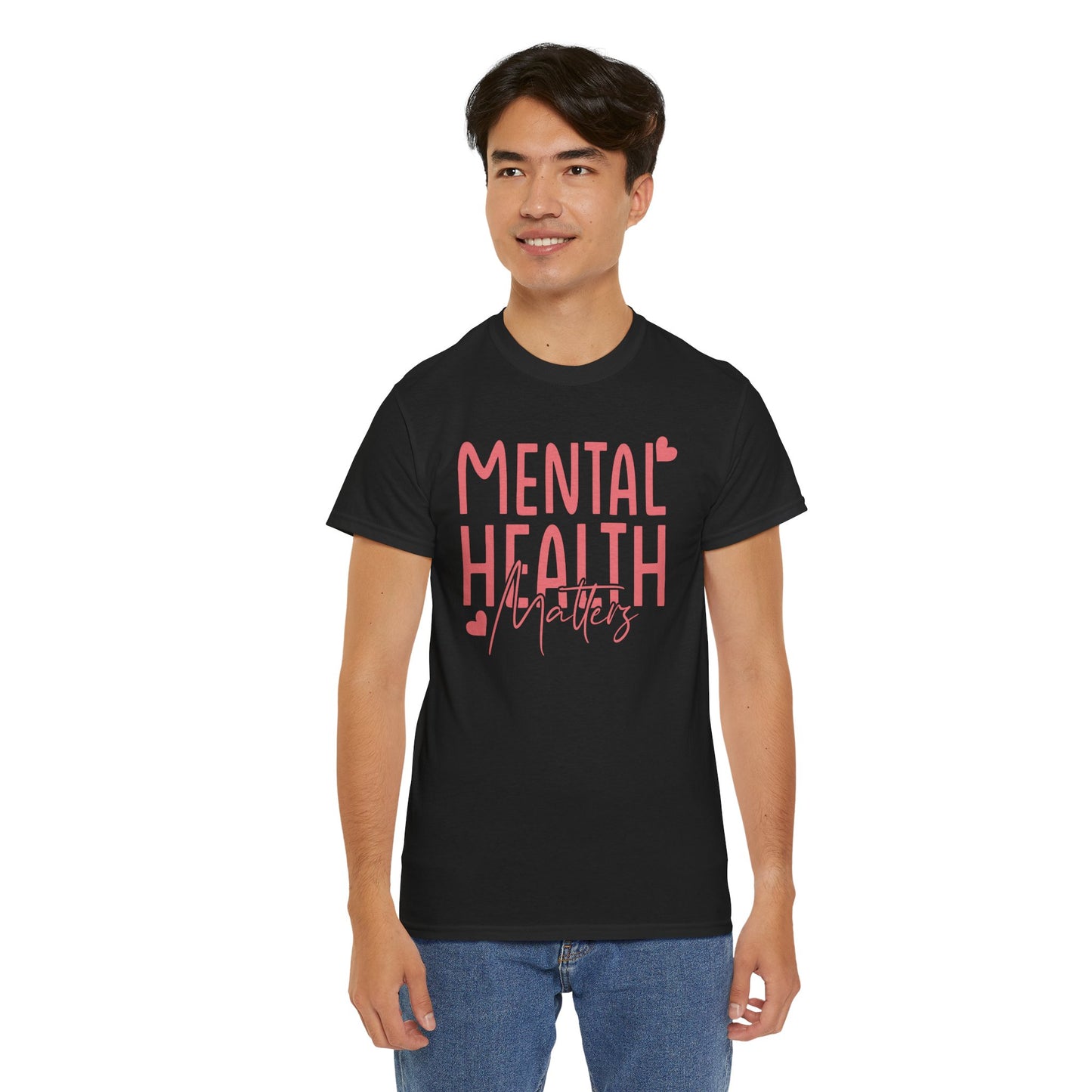 Mental Health Matters-Heart-Heavy Cotton Tee
