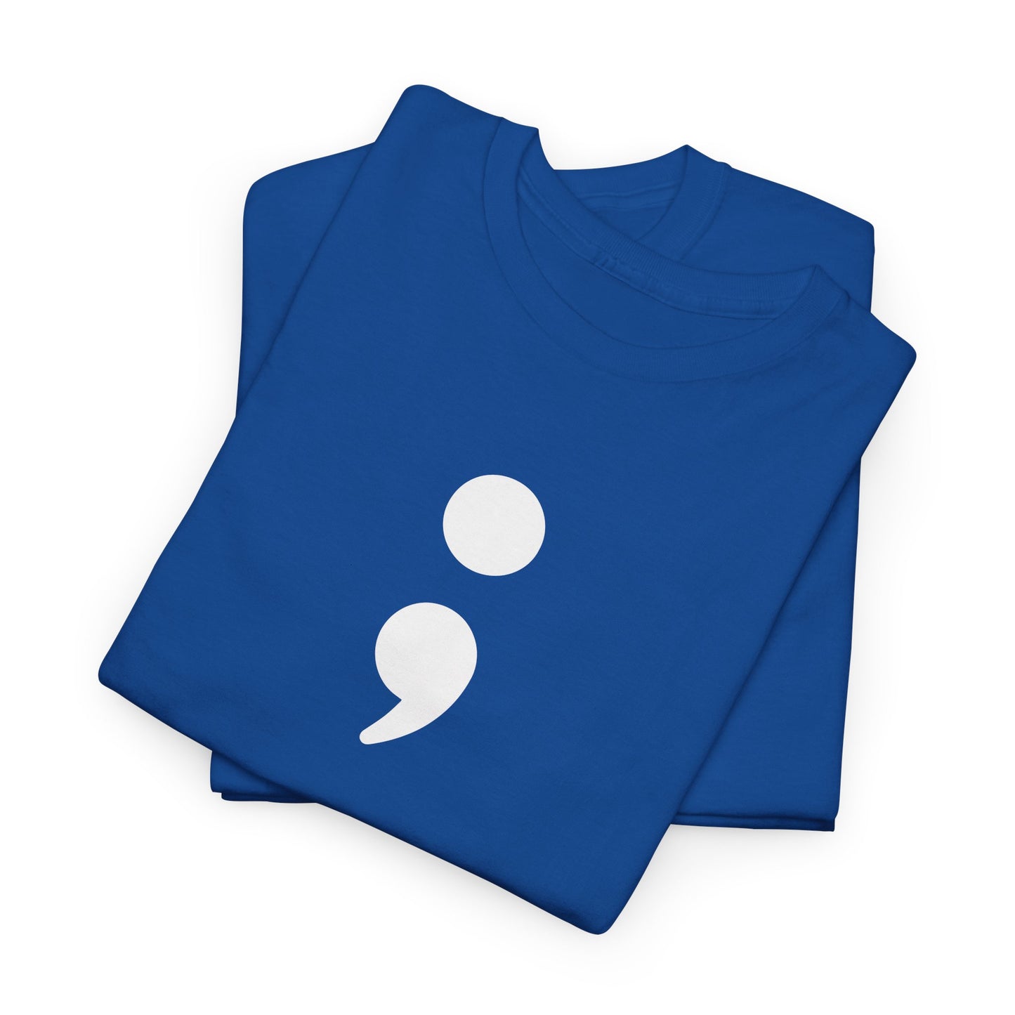 Semi Colon-Suicide Prevention Awareness-Heavy Cotton Tee