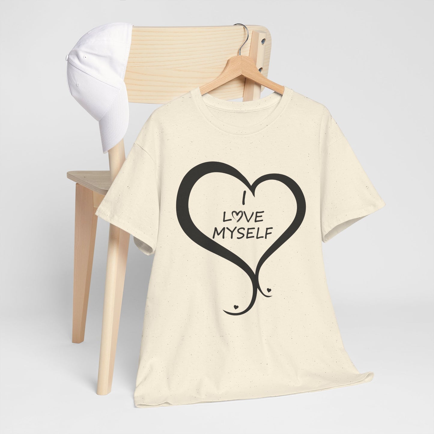 Inspirational Unisex Heavy Cotton Tee - 'I Love Myself'
