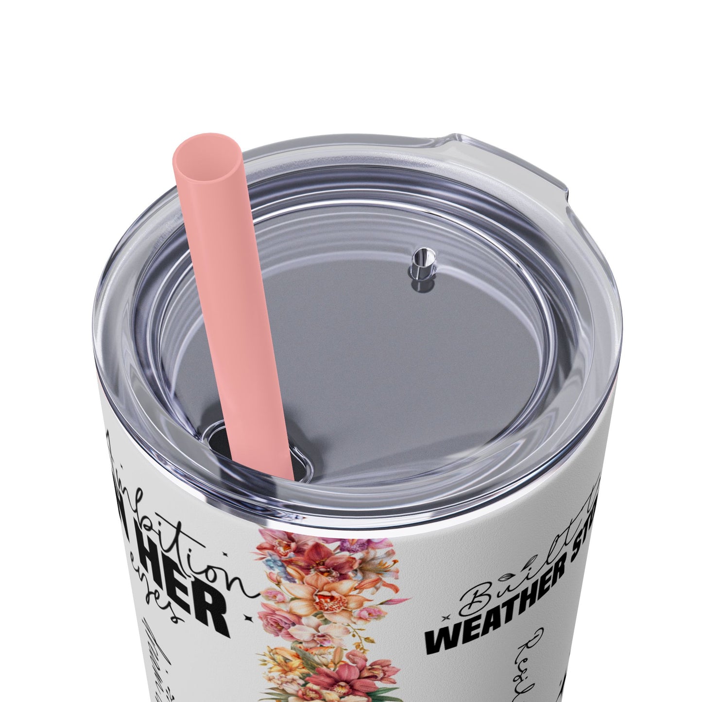 Built for Greatness -Affirmation Art Skinny Tumbler - 20oz with Straw
