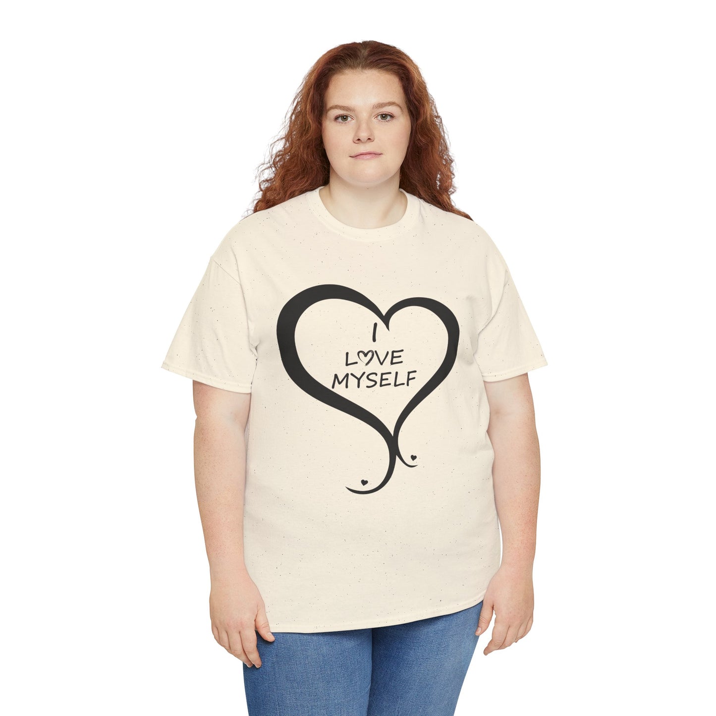 Inspirational Unisex Heavy Cotton Tee - 'I Love Myself'