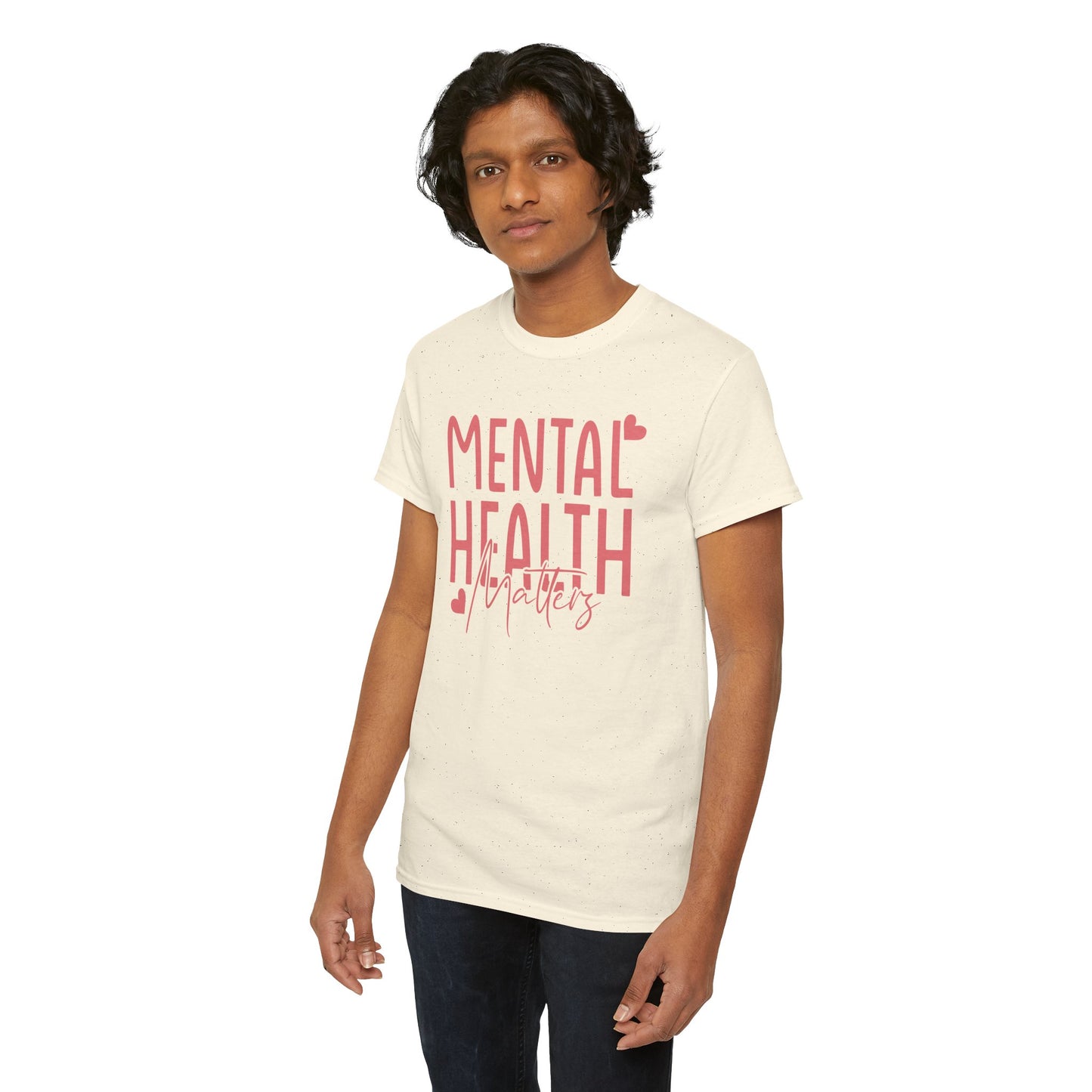 Mental Health Matters-Heart-Heavy Cotton Tee