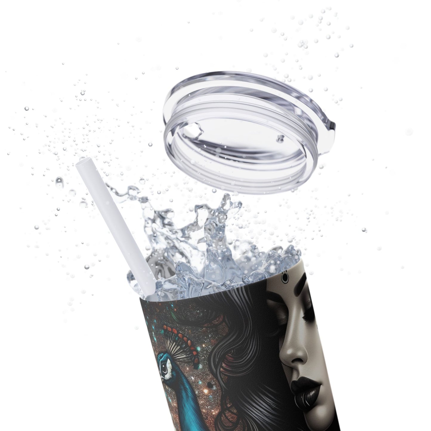 We can endure much more -Affirmation Art Skinny Tumbler - 20oz with Straw
