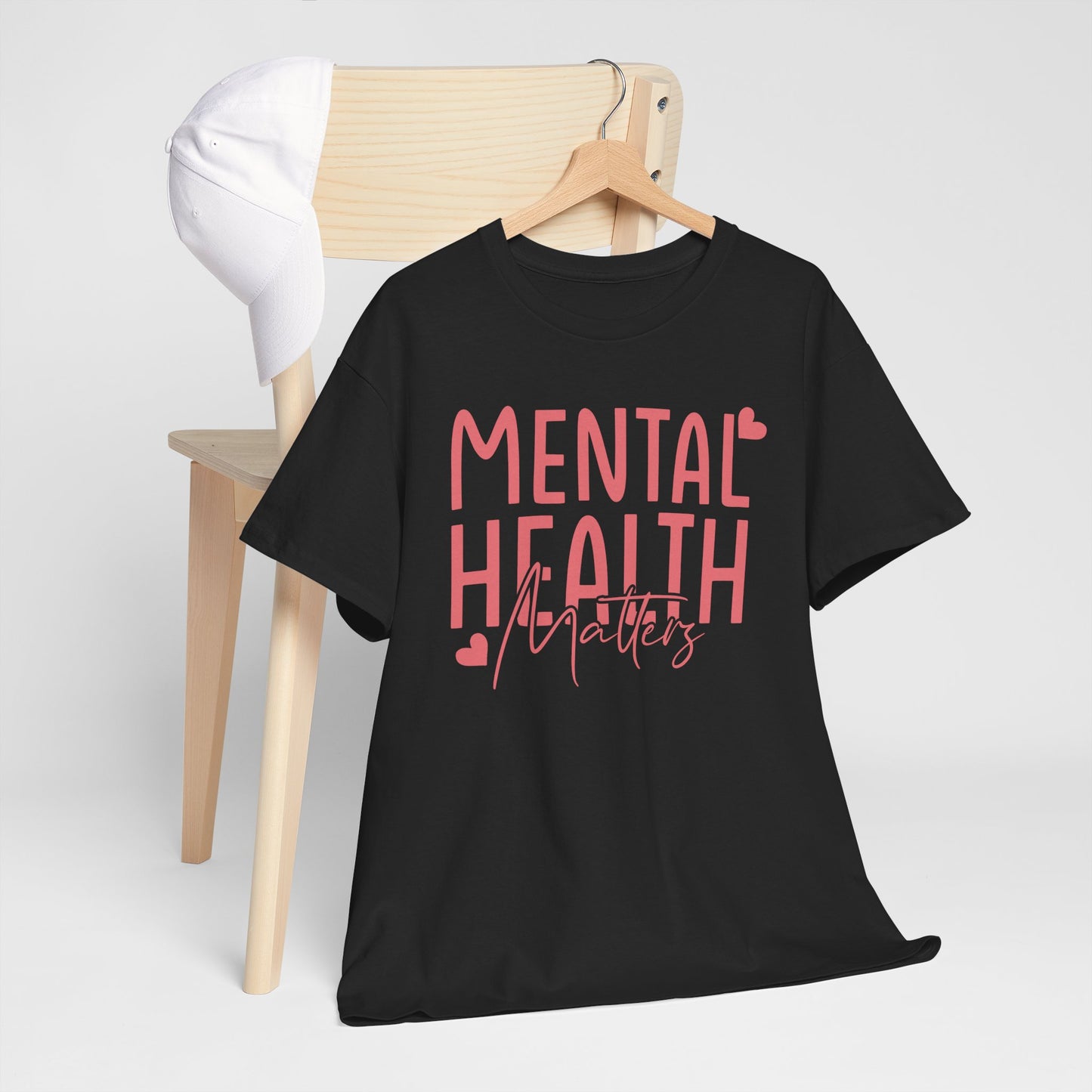 Mental Health Matters-Heart-Heavy Cotton Tee