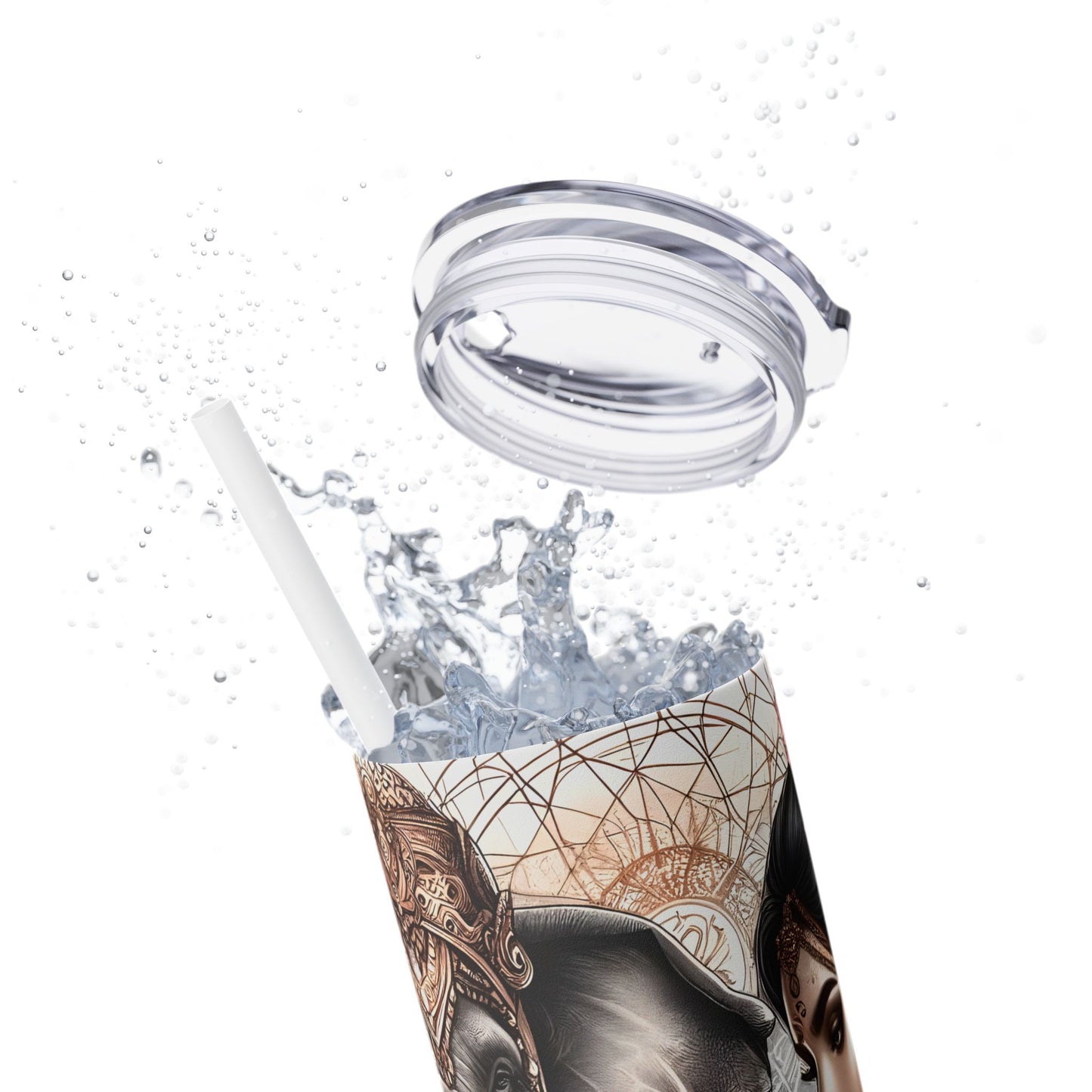 Where your heart is -Affirmation Art Skinny Tumbler - 20oz with Straw