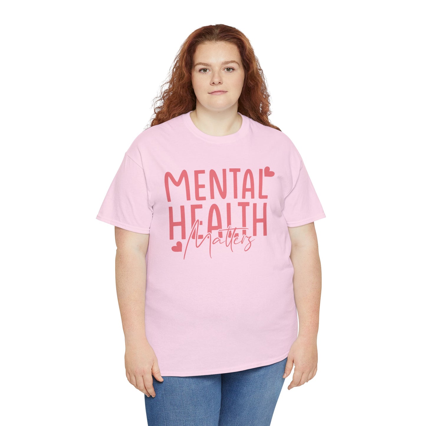 Mental Health Matters-Heart-Heavy Cotton Tee