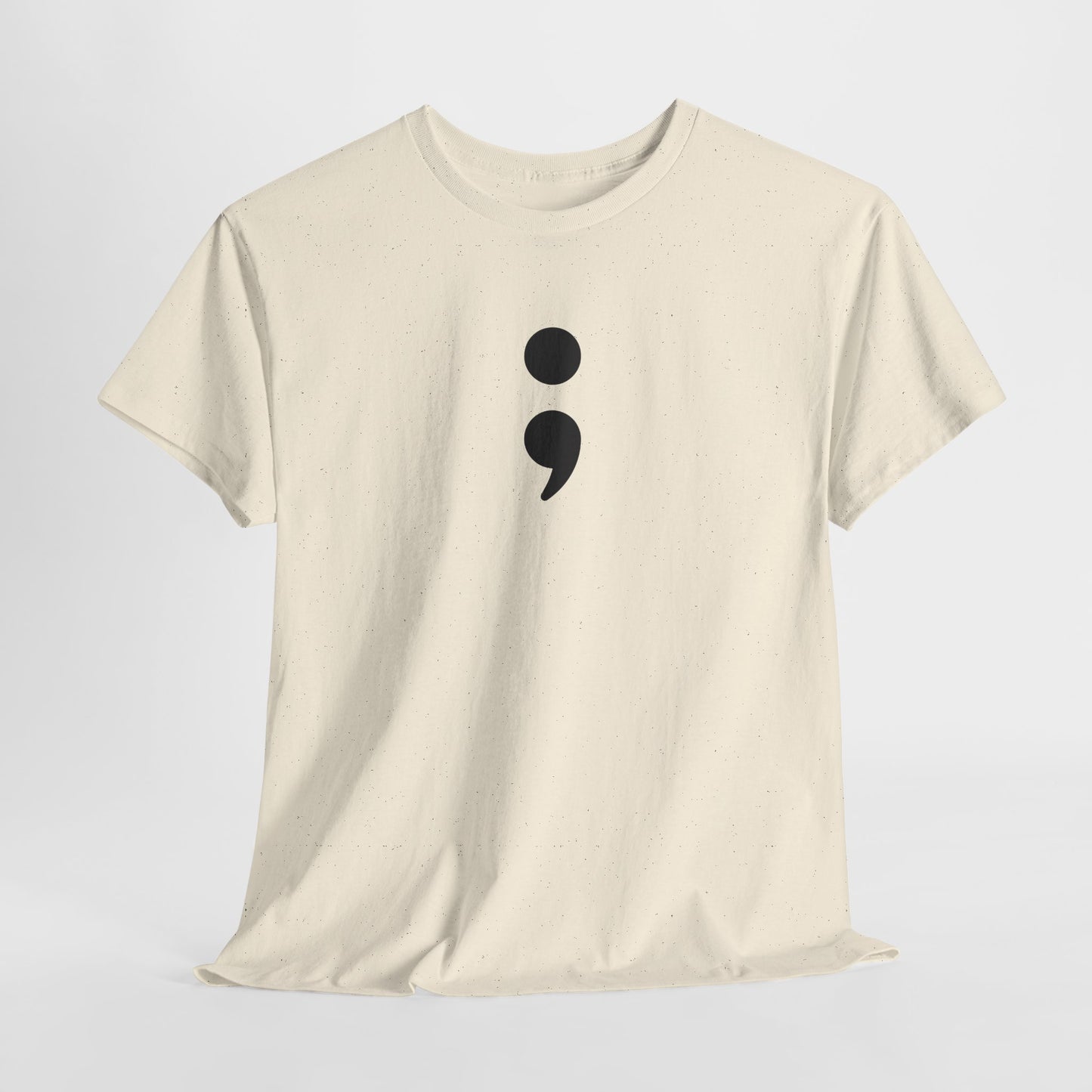 Semi Colon-Suicide Prevention Awareness-Heavy Cotton Tee