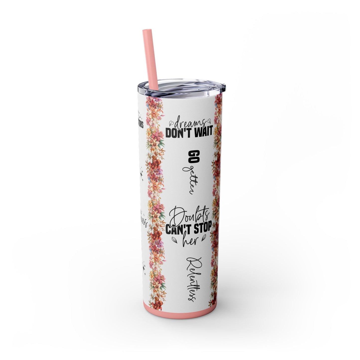 Built for Greatness -Affirmation Art Skinny Tumbler - 20oz with Straw