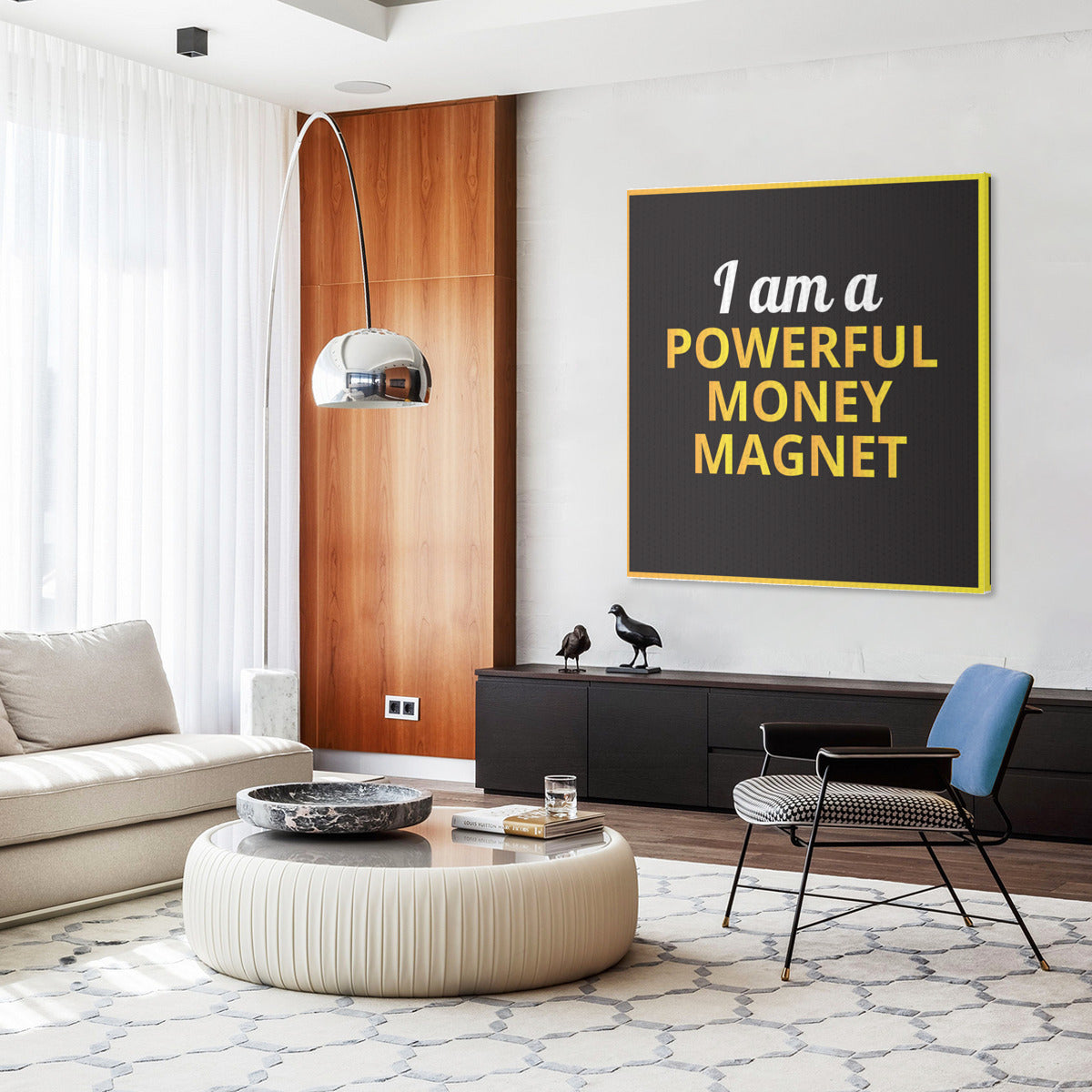 "I Am a Powerful Money Magnet" Poster – Attract Abundance