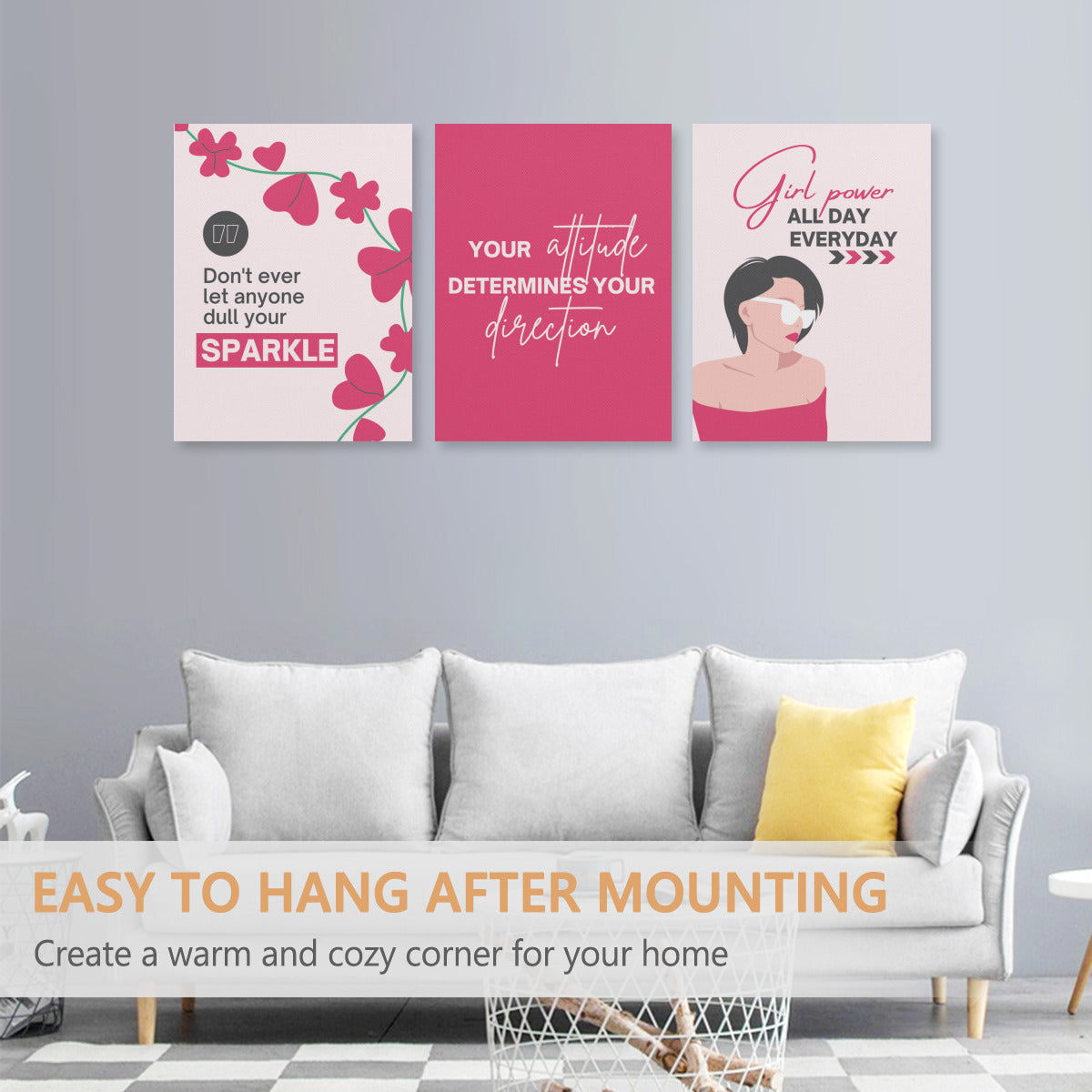 "Girl Power" Attitude Posters – Set of 3 – Empower & Inspire
