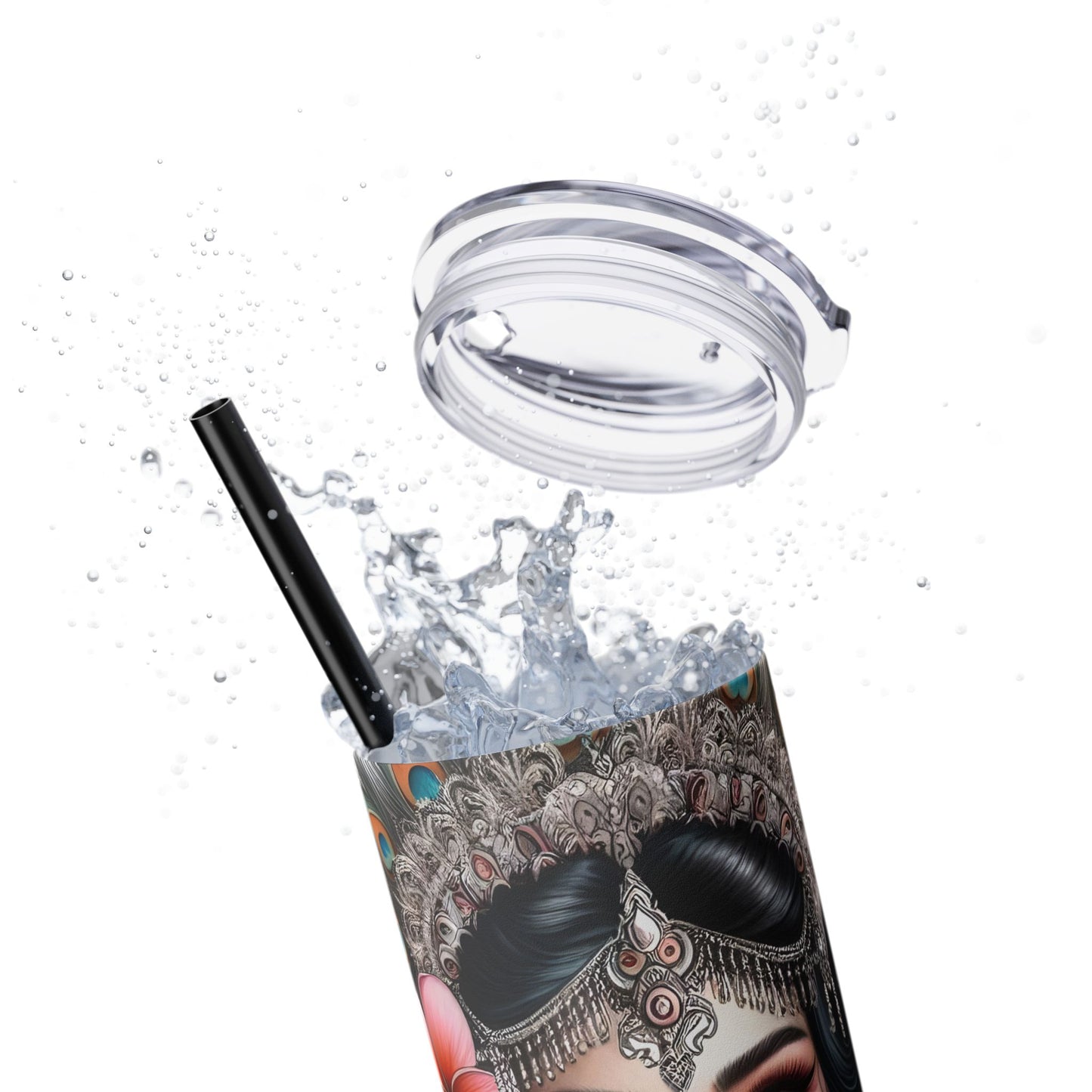 I love today more than yesterday-Affirmation Art Skinny Tumbler - 20oz with Straw