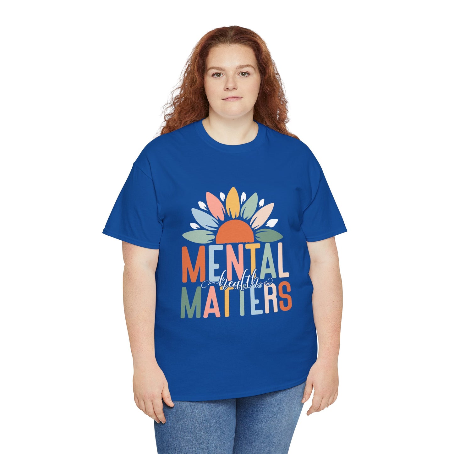 Mental Health Matters-Sunflower Design-Heavy Cotton Tee