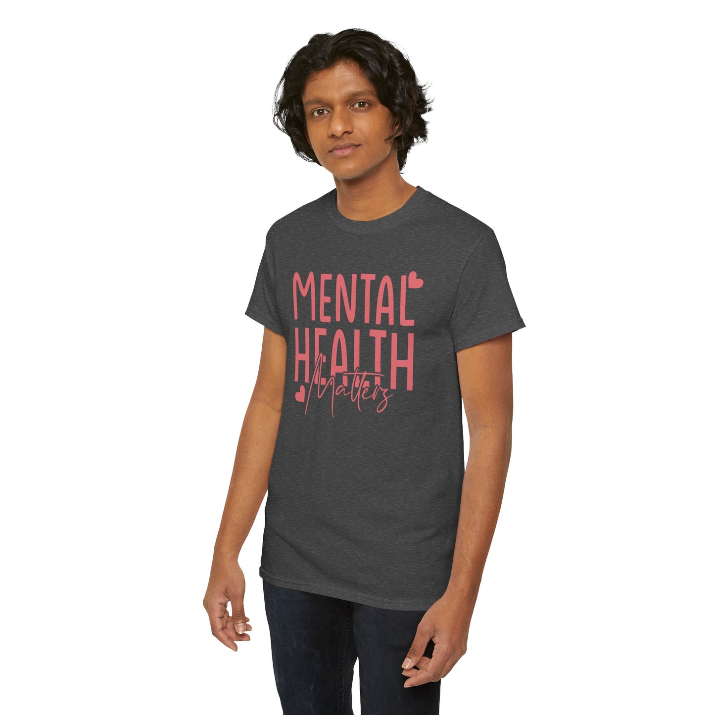 Mental Health Matters-Heart-Heavy Cotton Tee