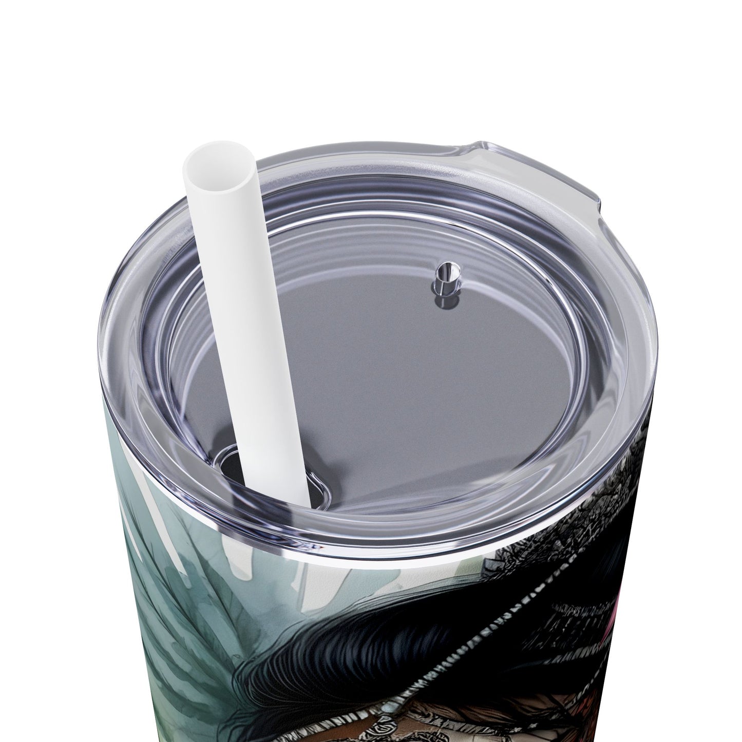 Healing is within your reach-Affirmation Art Skinny Tumbler - 20oz with Straw, Inspirational Quote