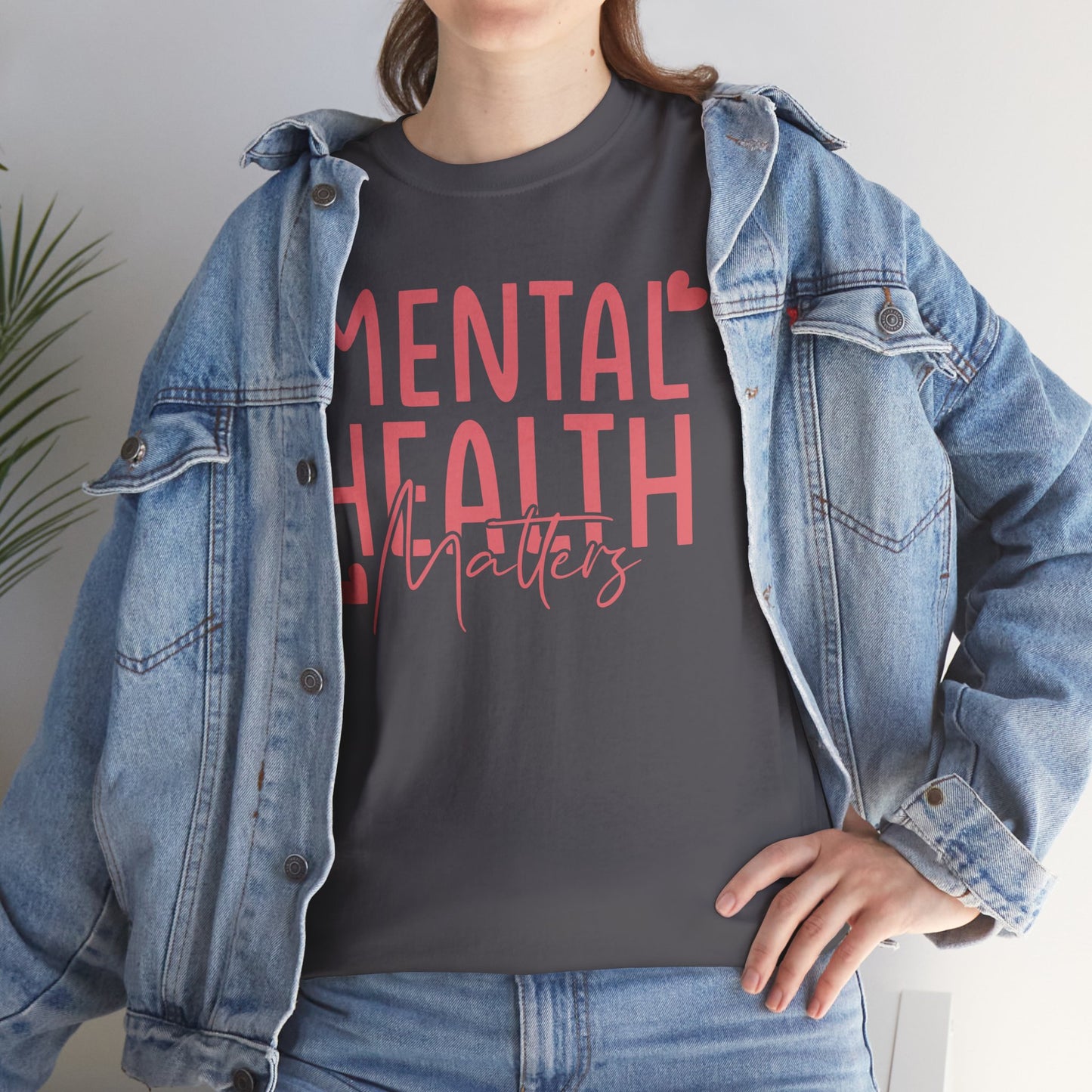 Mental Health Matters-Heart-Heavy Cotton Tee
