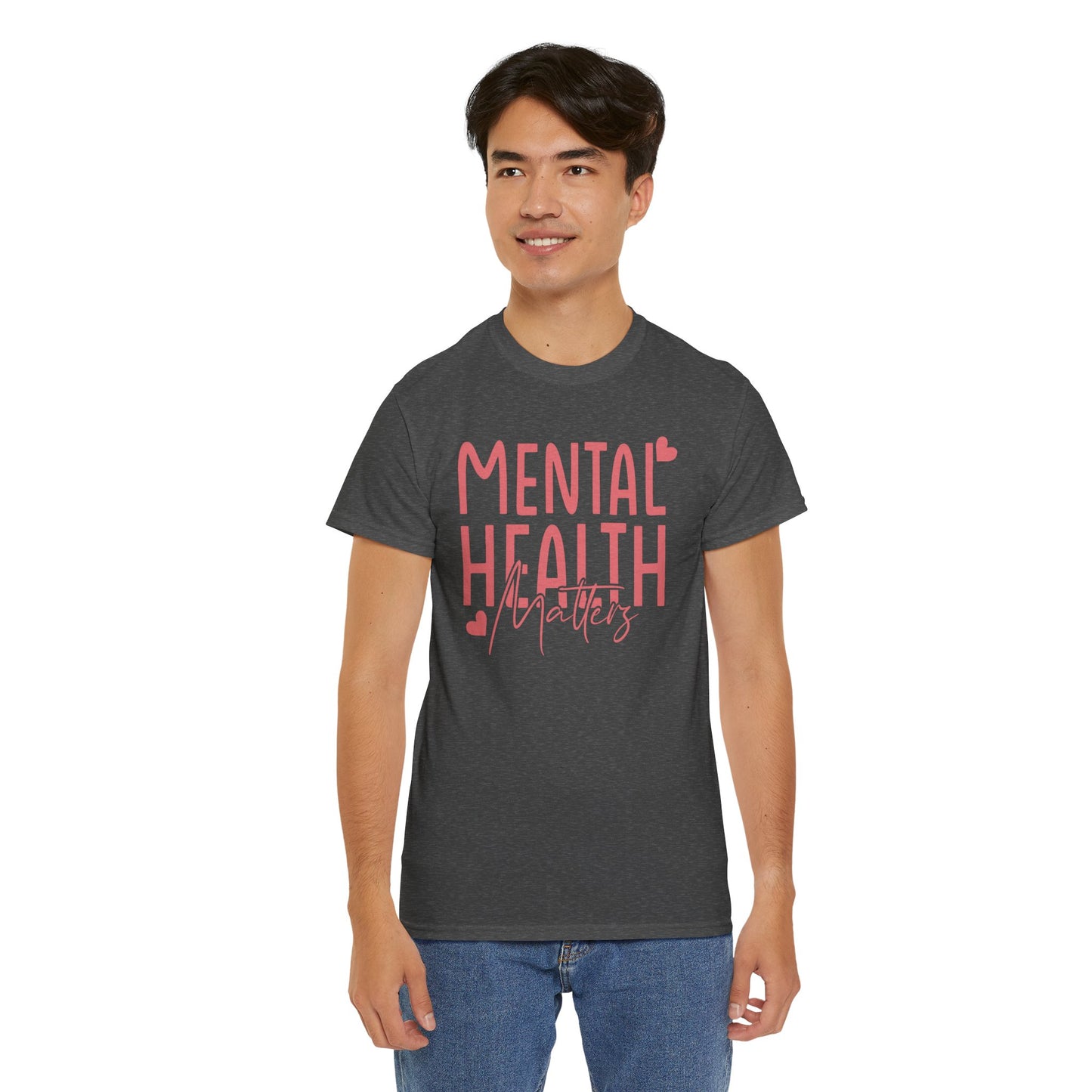 Mental Health Matters-Heart-Heavy Cotton Tee