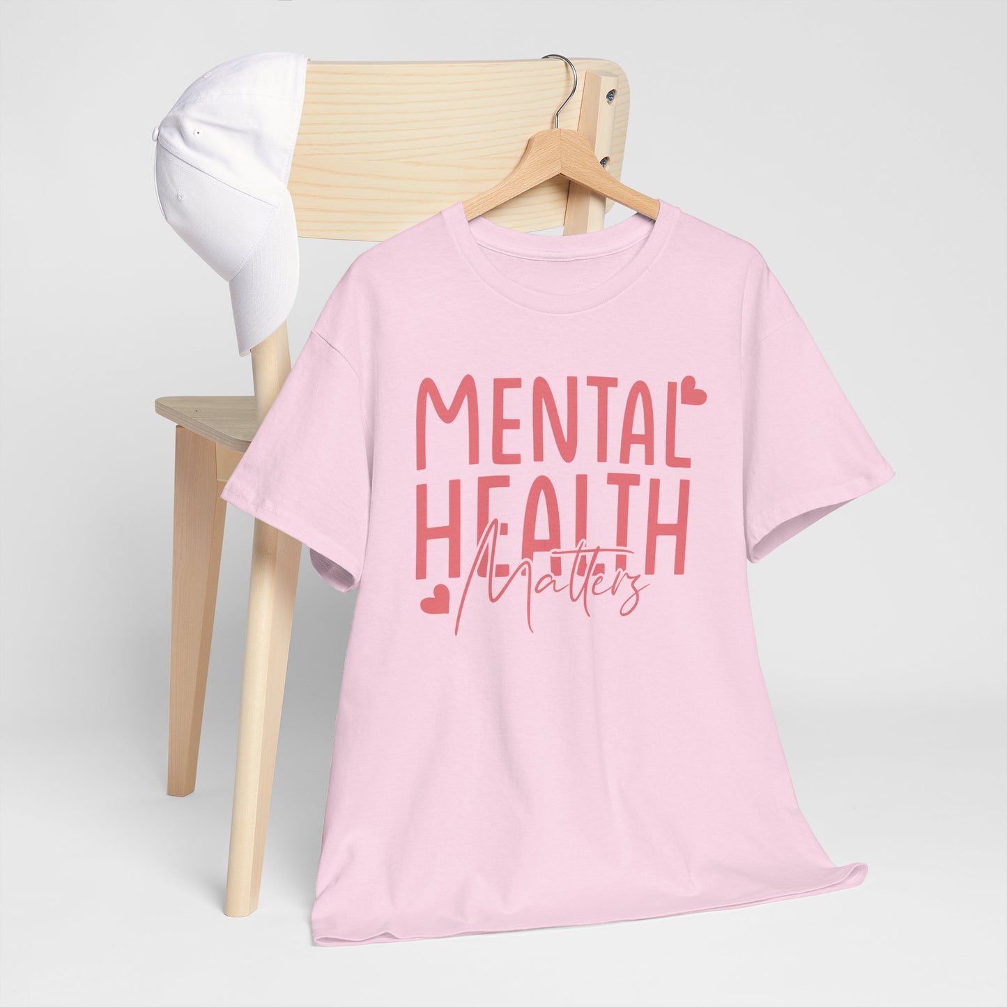 Mental Health Matters-Heart-Heavy Cotton Tee