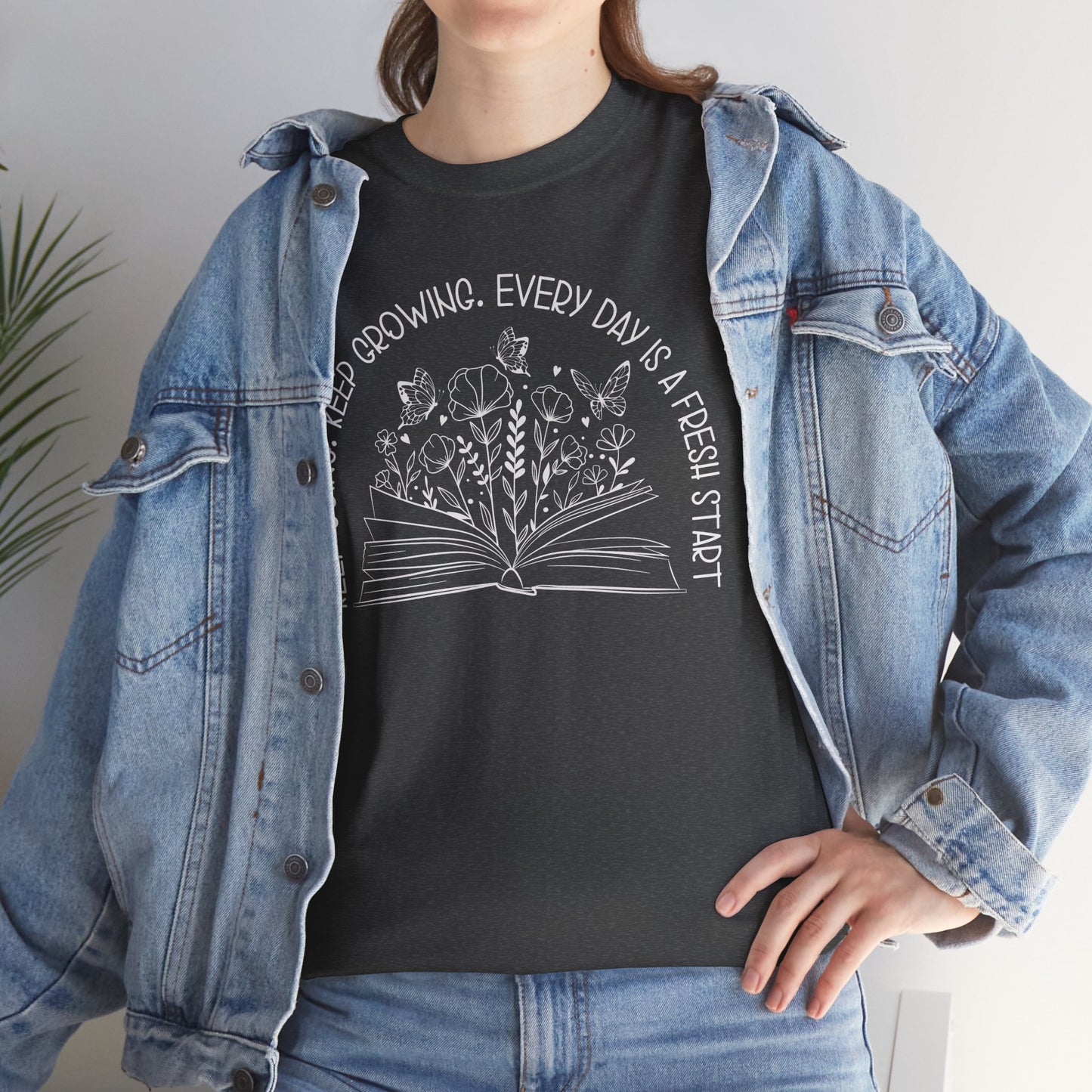 Keep going Keep growing Heavy Cotton Tee
