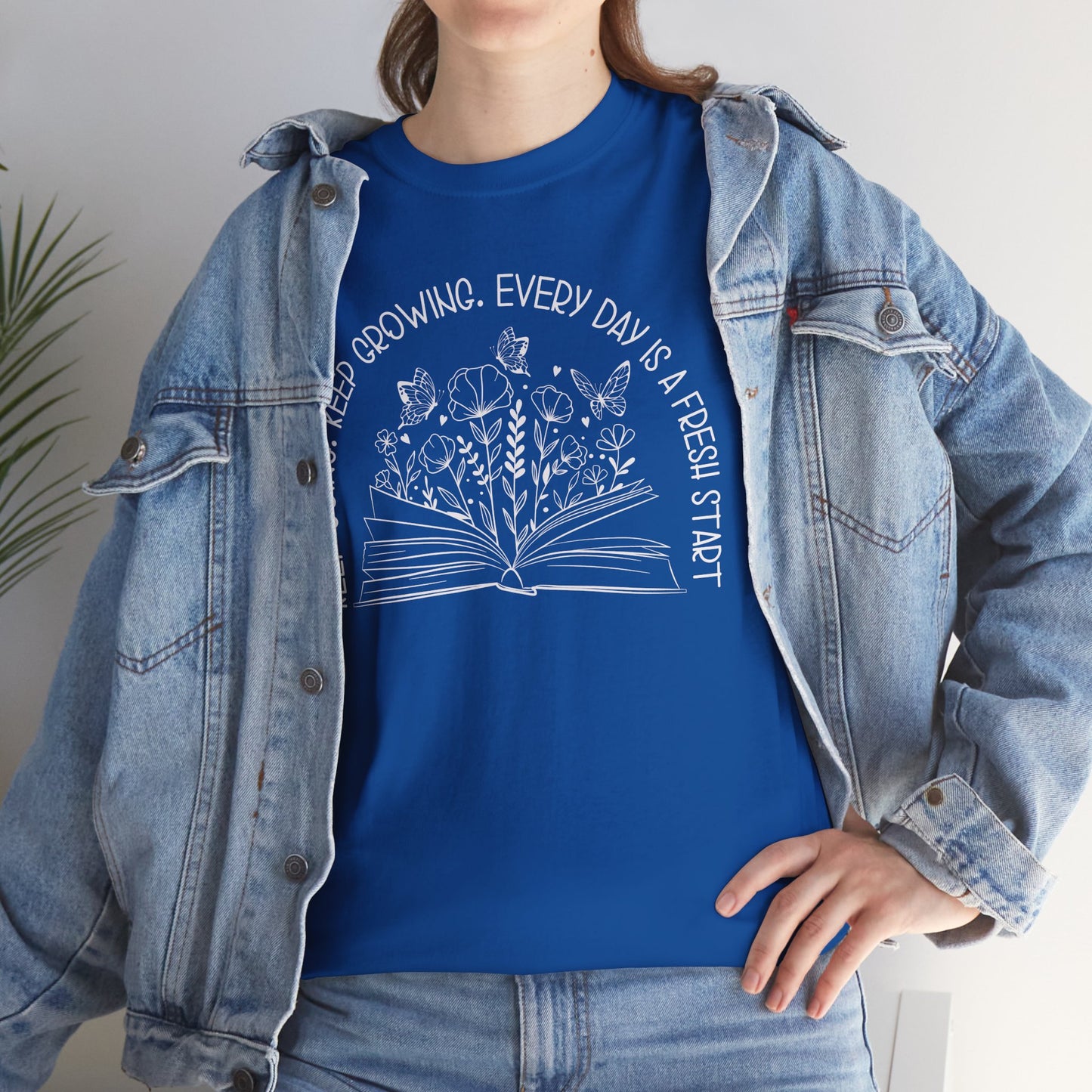 Keep going Keep growing Heavy Cotton Tee
