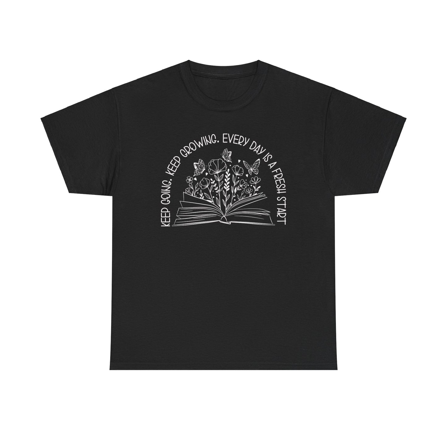 Keep going Keep growing Heavy Cotton Tee